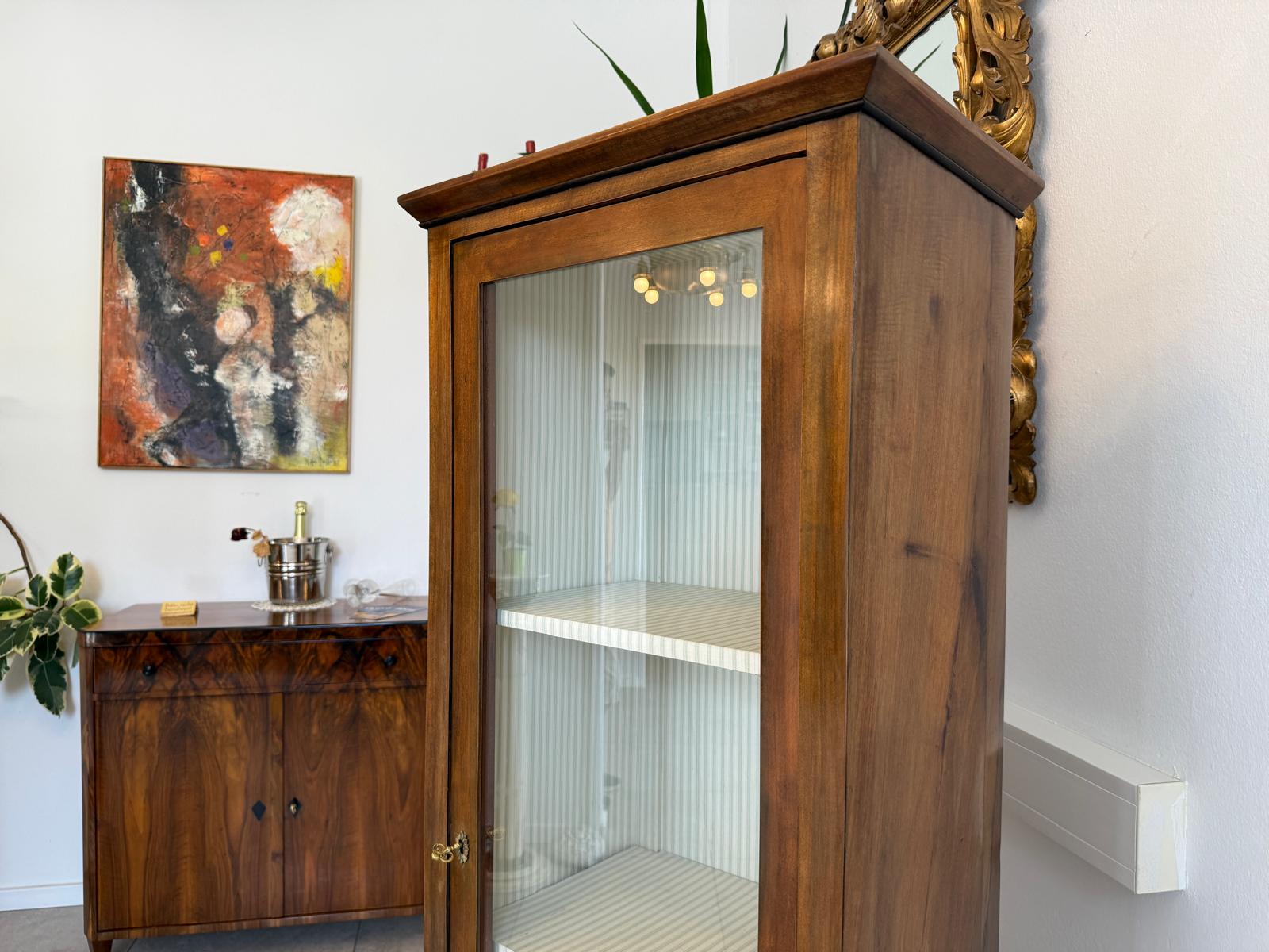 Traum Stilvitrine Biedermeier Glasschrank Bücherschrank G1918