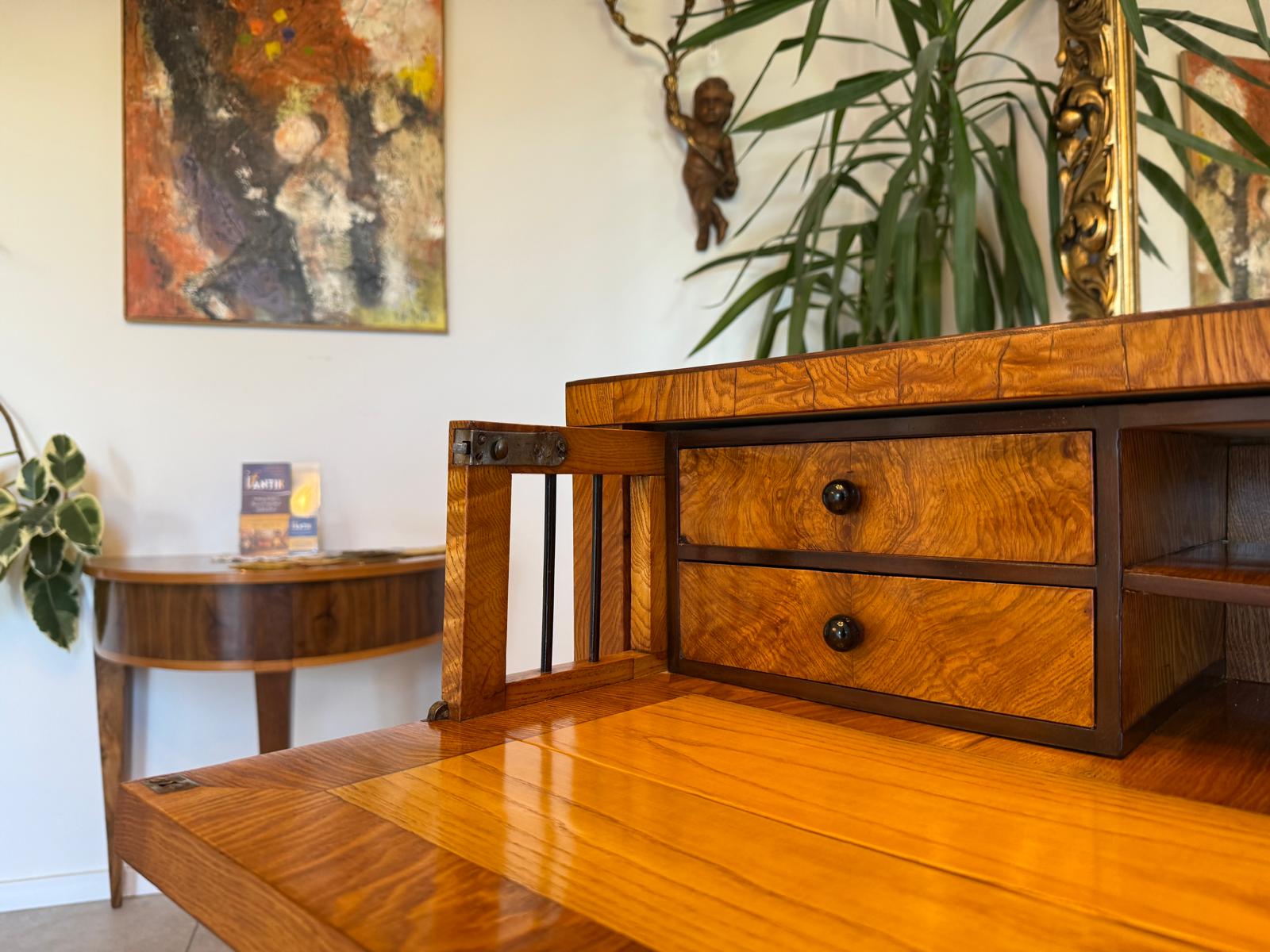 SALE Restaurierte Biedermeier Schreibkommode Eschenholz Antiquität Antikmöbel G2157