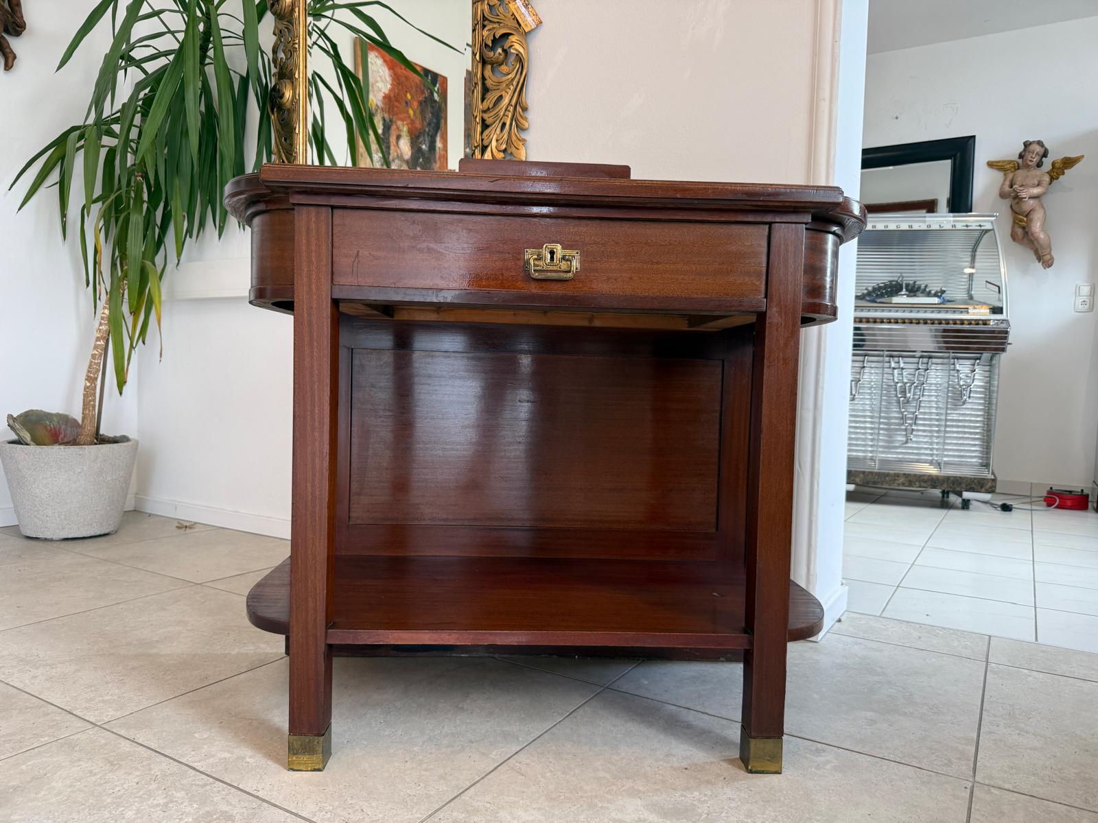Jugendstil Beistelltisch Anrichte Mahagoni Original D2524