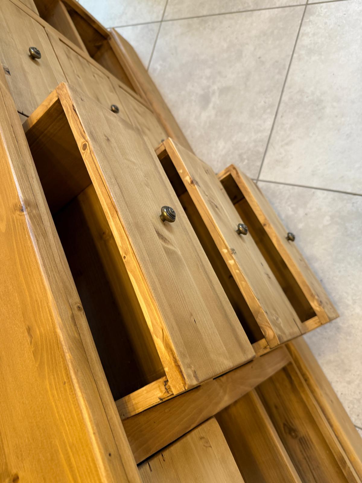 Altholz Ladenkommode Ladenschrank Apothekerschrank Weichholz Antik G2317