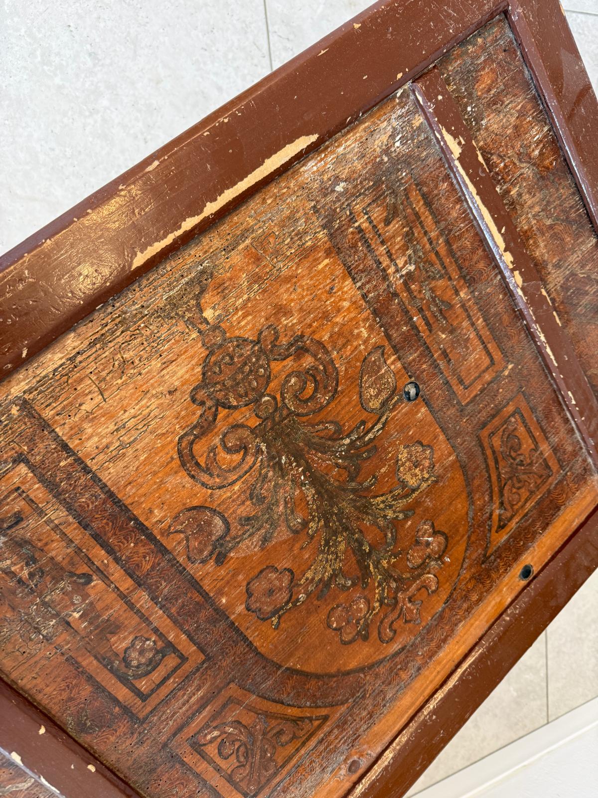 Truhe Landhaustruhe Bauerntruhe Biedermeier Truhe Handbemalt D2319