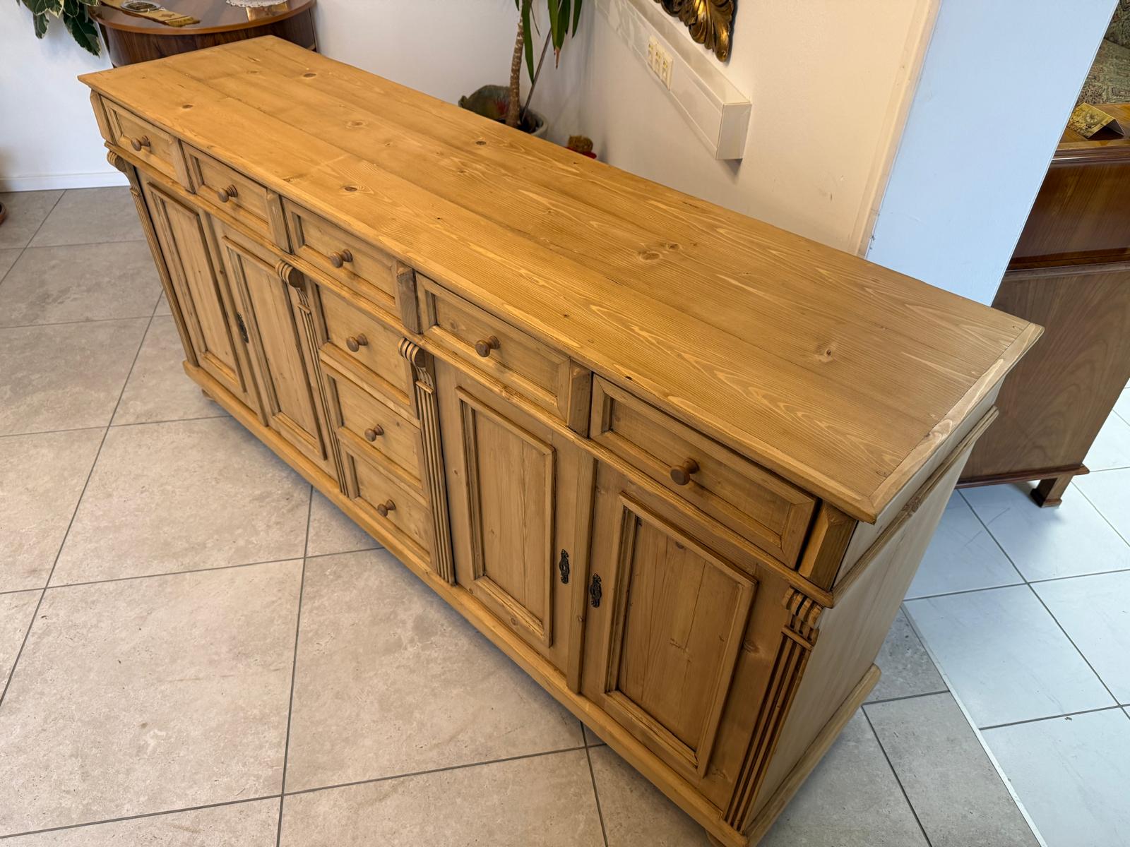 Massiver Apothekenschrank 8 Ladenkommode Ladenschrank Weichholz G2363