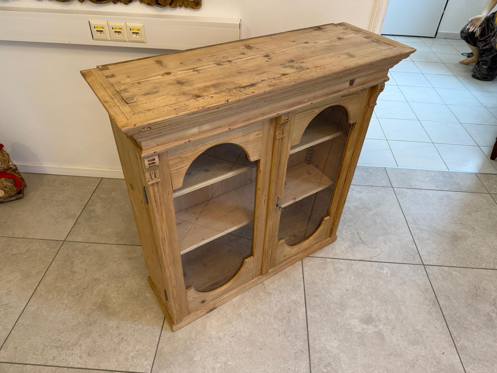 Bäuerlicher Vitrinenteil Stellage Oberteil  Wandregal Bauernmöbel G2298