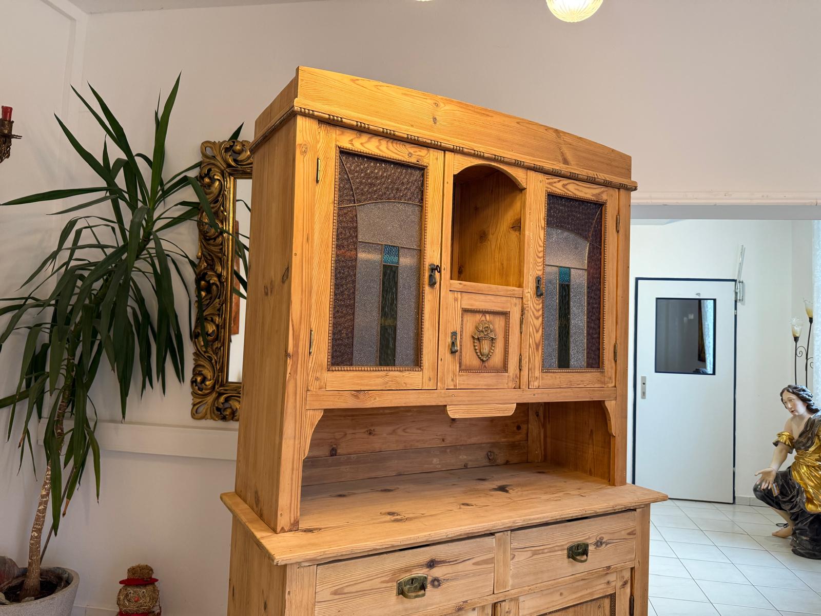 Originale Jugendstil Küchenbuffet Küchenschrank Küchenkredenz G2301