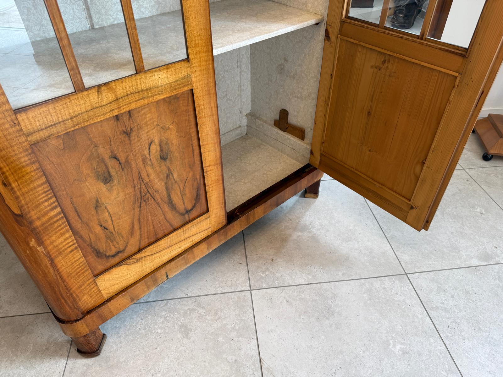 Originale Biedermeier Vitrine Bücherschrank Glasschrank G2102