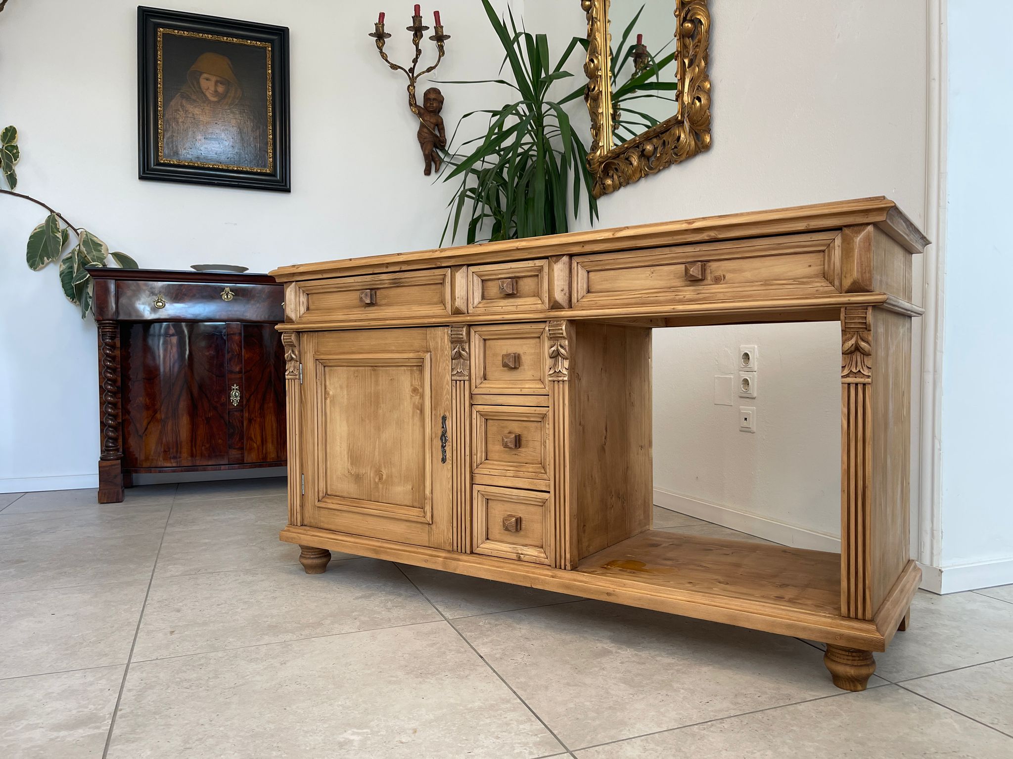 6393d9bf-de3f-4d15-aafb-f7477ff5a07e Apothekenschrank Ladenkommode Ladenschrank Gründerzeit A5011