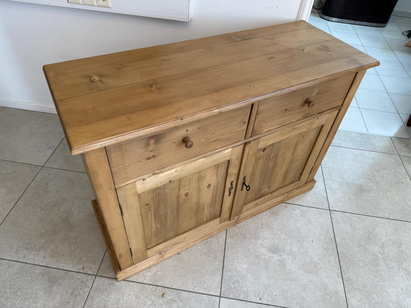 Bäuerliche Anrichte Laden Kommode Laden Kasterl Antik Weichholz Antik D1181