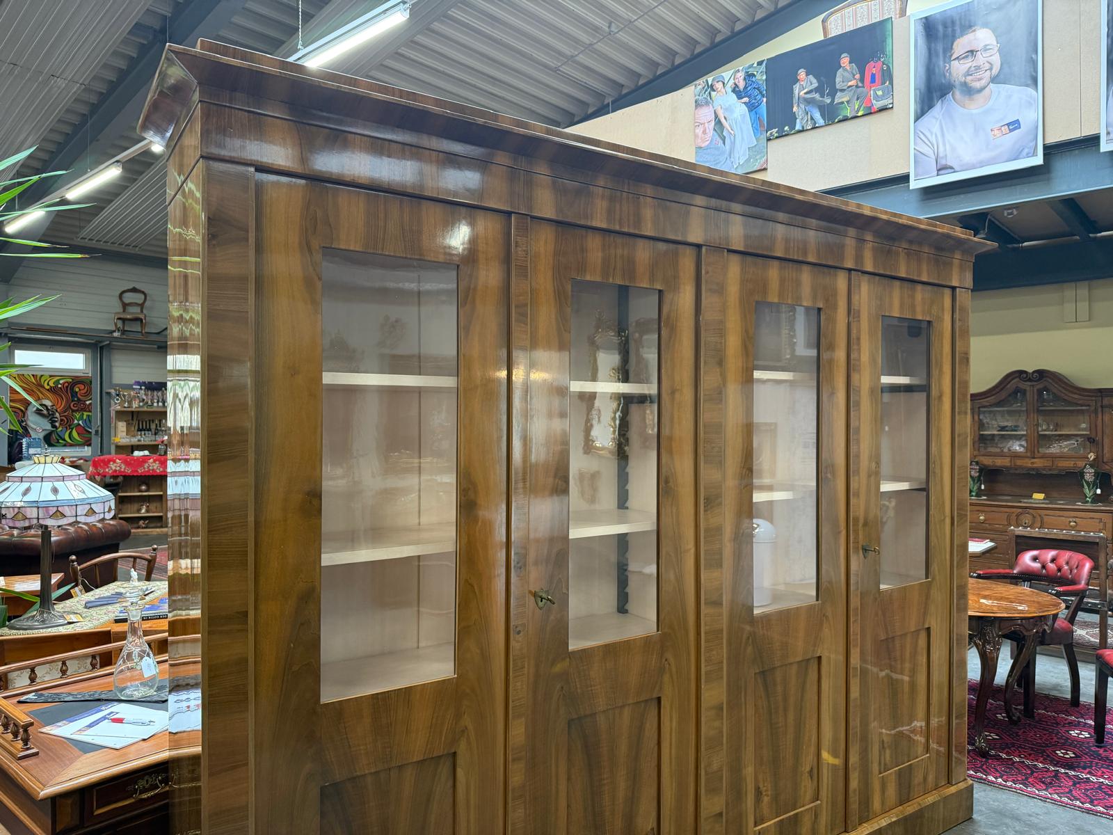 SALE Restaurierte Biedermeier Vitrine Bücherschrank Bibliotheksschrank ANTIQUITÄT D1225