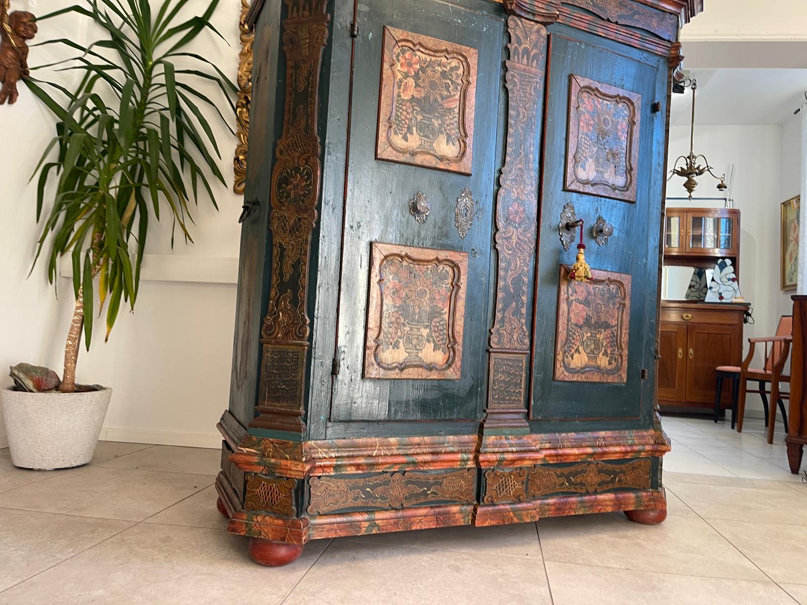 Bayrischer Bauernschrank Schrank Handbemalt A5498