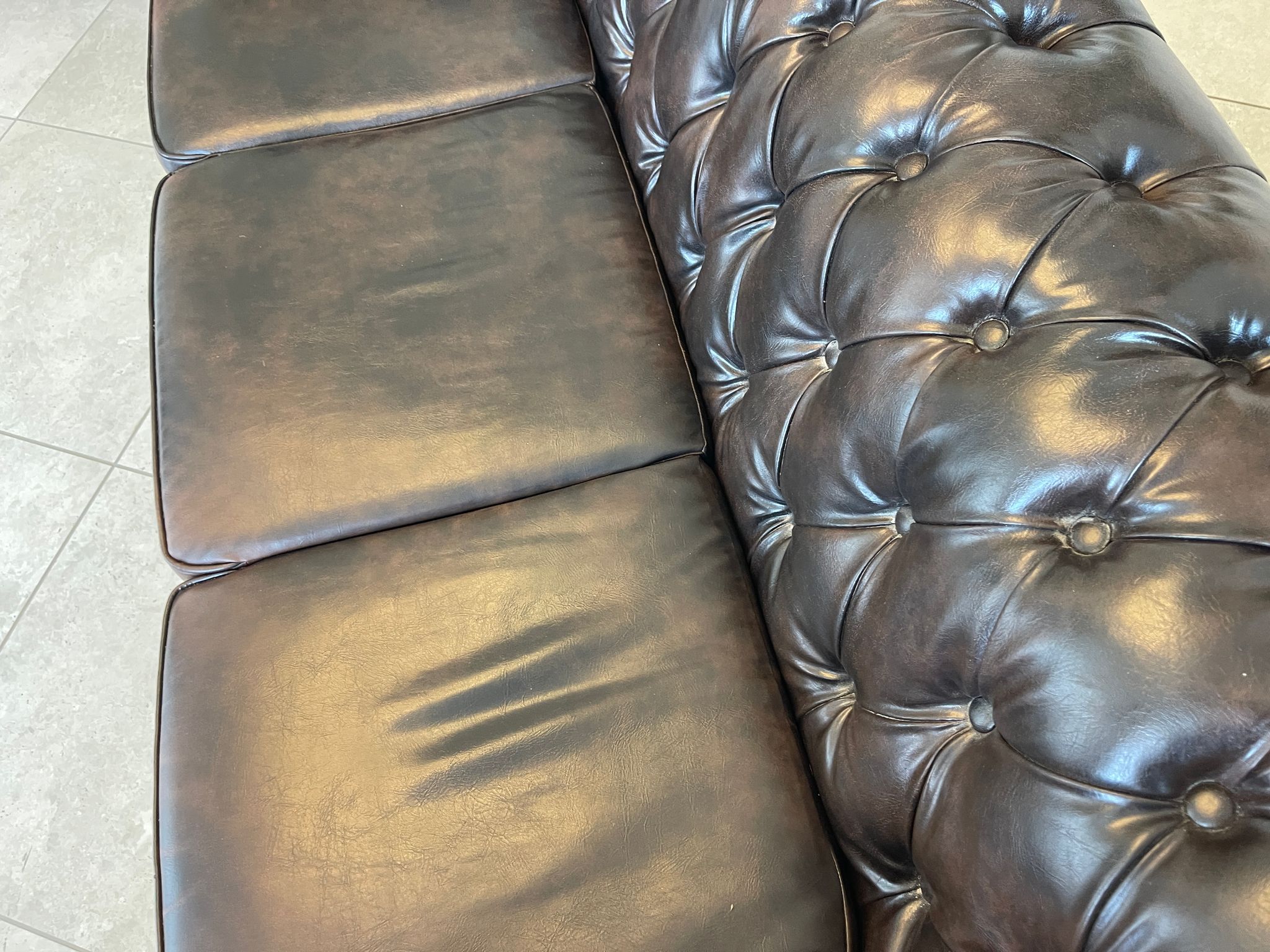 Chesterfield Clubsofa Diwan Couch Antikbraun Zigarrenbraun Traumexemplar G1577-1
