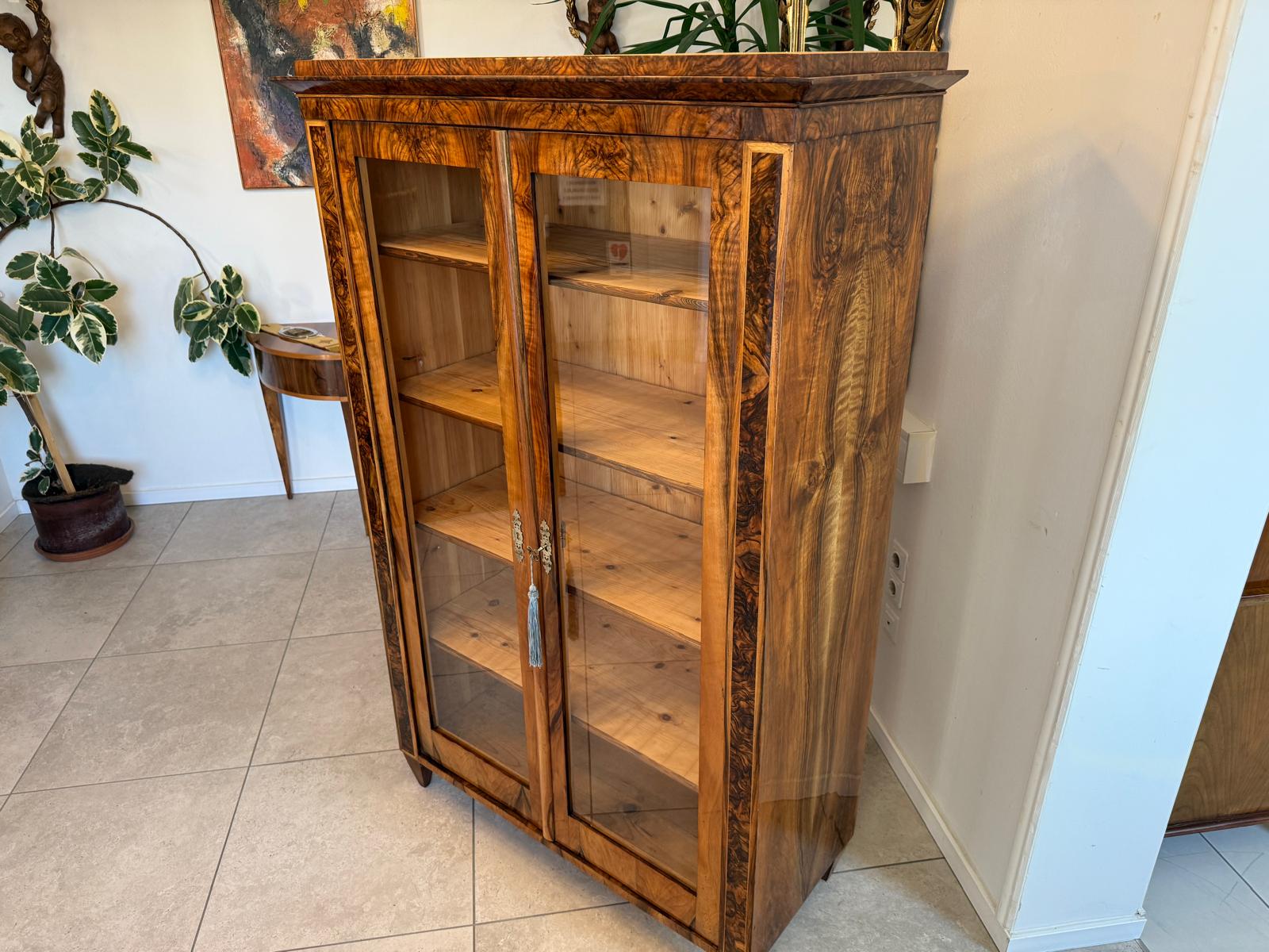 SALE Restaurierte Biedermeier Vitrine Bücherschrank Sammlervitrine Antiquität G2346