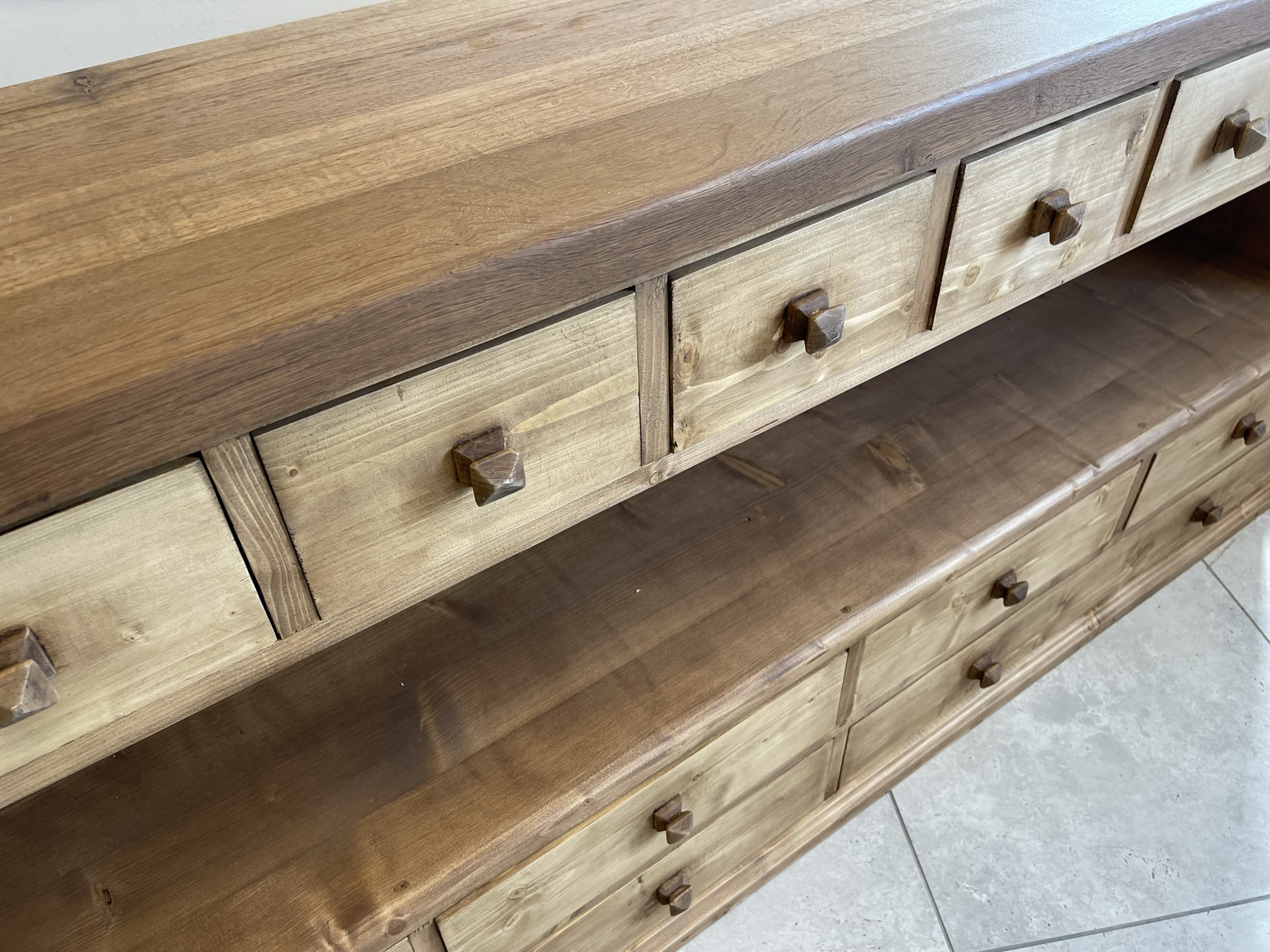 BiedermeierBarock_136 Massive 14 Laden Kommode Anrichte Sideboard B1191