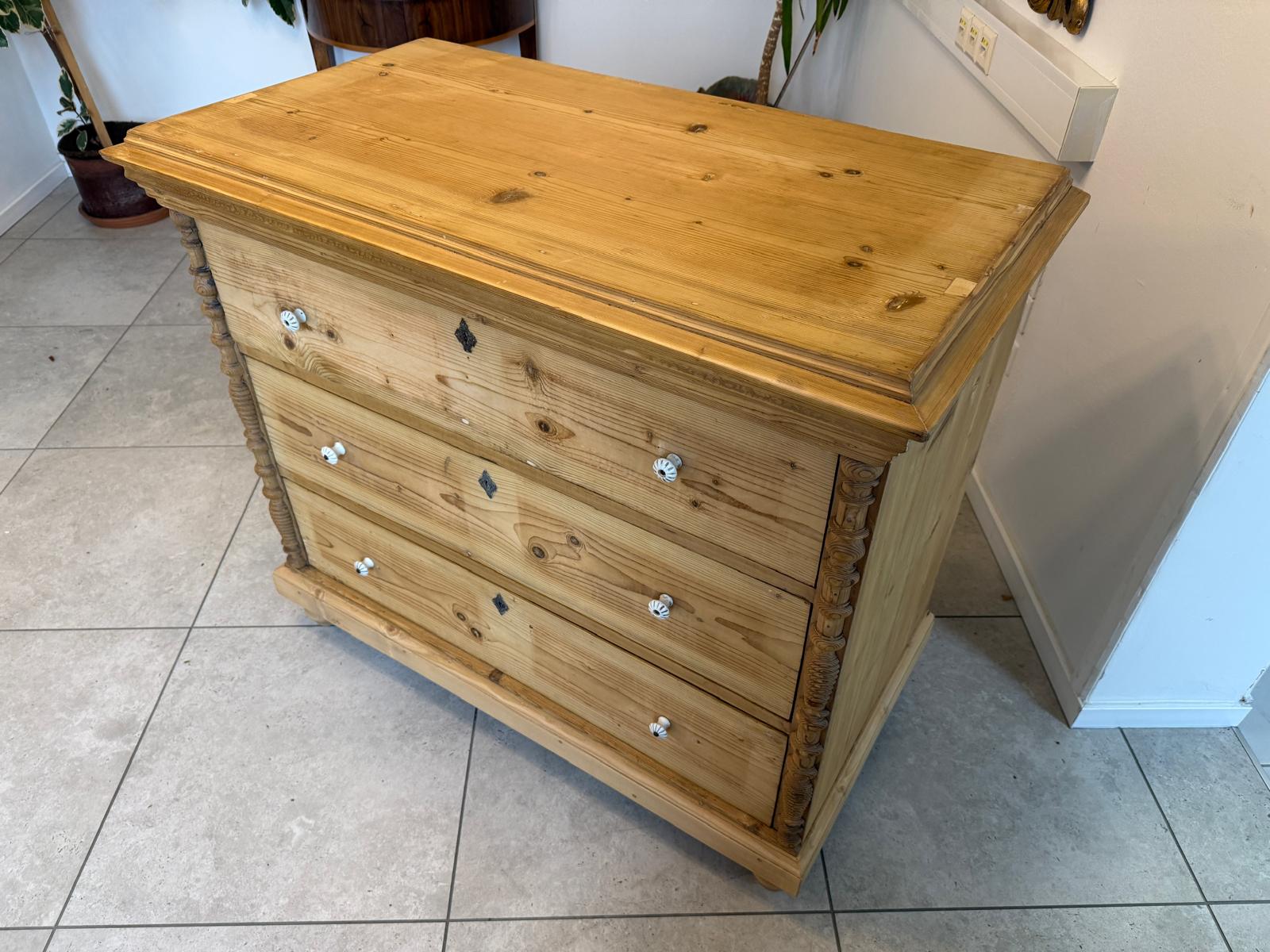 SALE Restaurierte Gründerzeit Kommode Ladenkommode Weichholz D1077