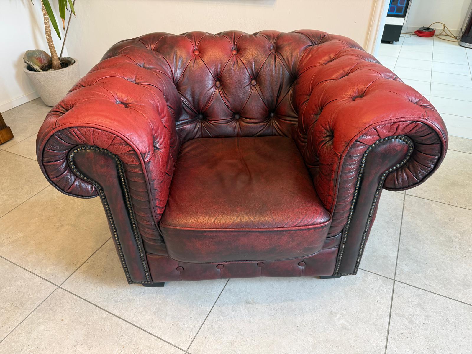 Chesterfield Fauteuill Ledersofa Clubfauteuil Clubmöbel Cultmöbel D1140