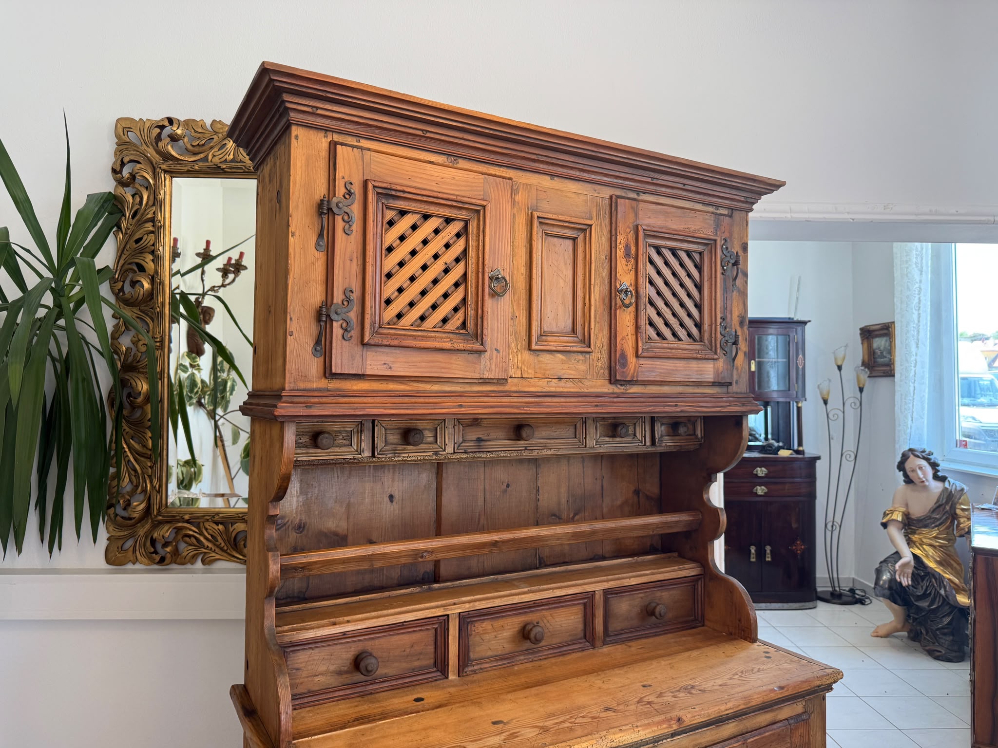 Biedermeier Bauernkredenz Küchenschrank Küchenkredenz Original D2618
