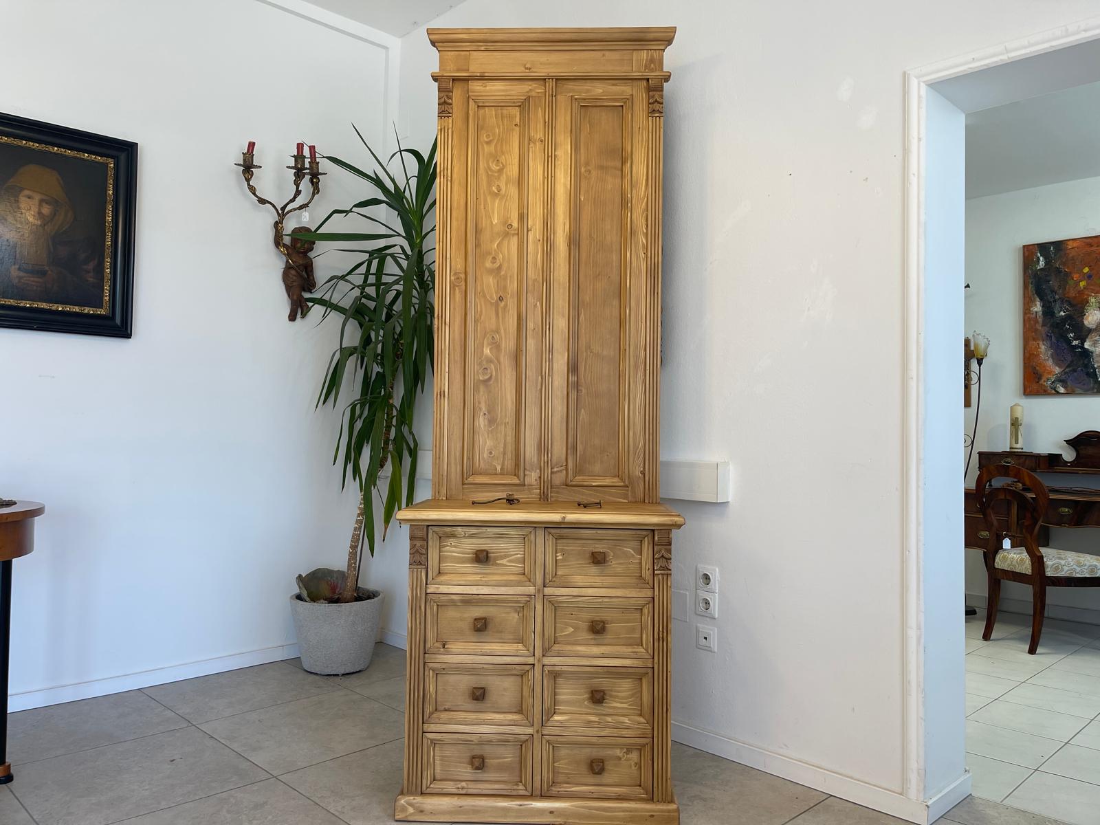 Vollholz Garderobenschrank Bauernschrank Kleiderschrank G1369