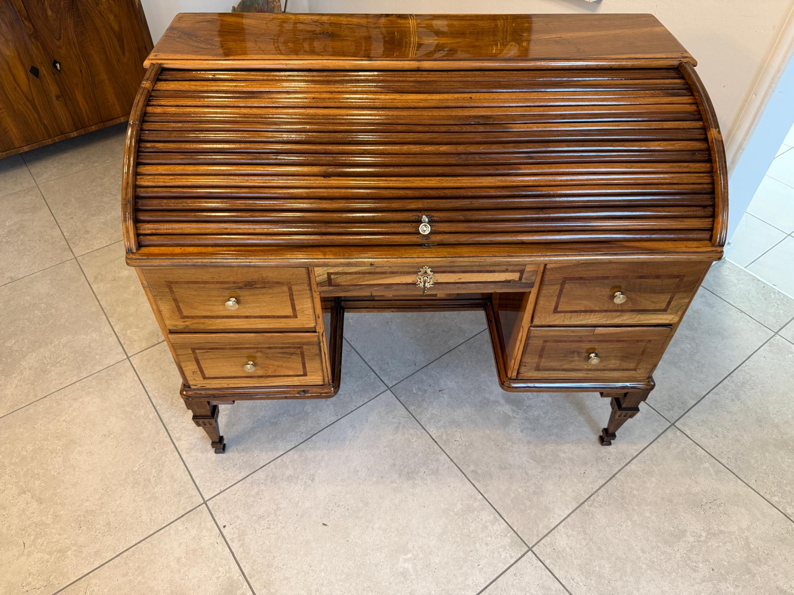 Sale Restauriert Barock Rolladen Sekretär um 1780 Antiquität G2049