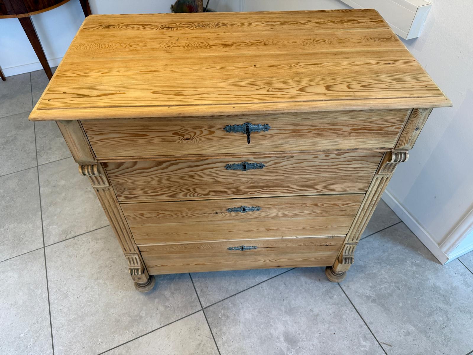 Bäuerliche 4 Ladenkommode Ladenschrank Vollholz Gründerzeit G2332