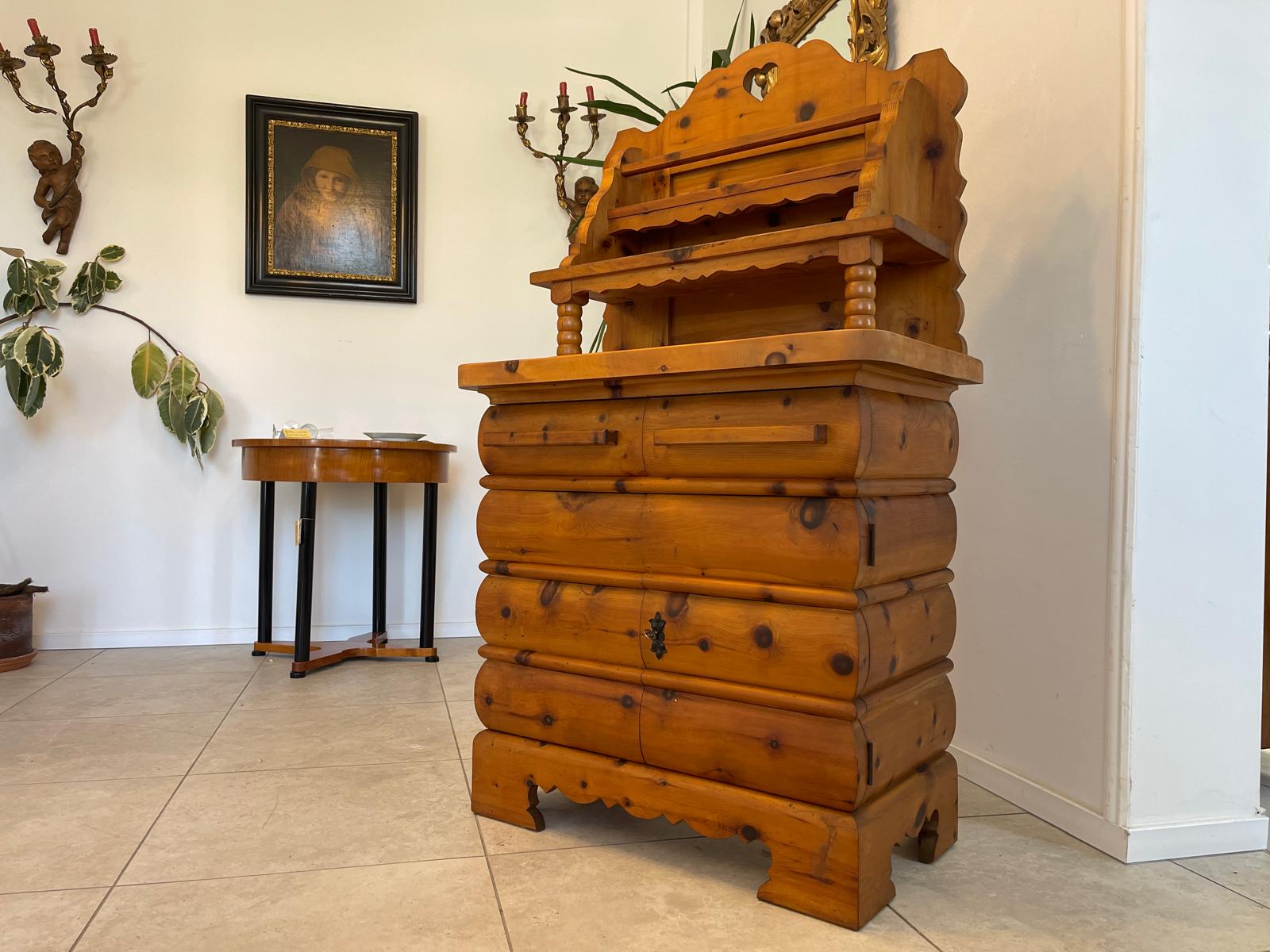 Zirbenholz Anrichte Kommode Bauernmöbel mit Etagere G1272