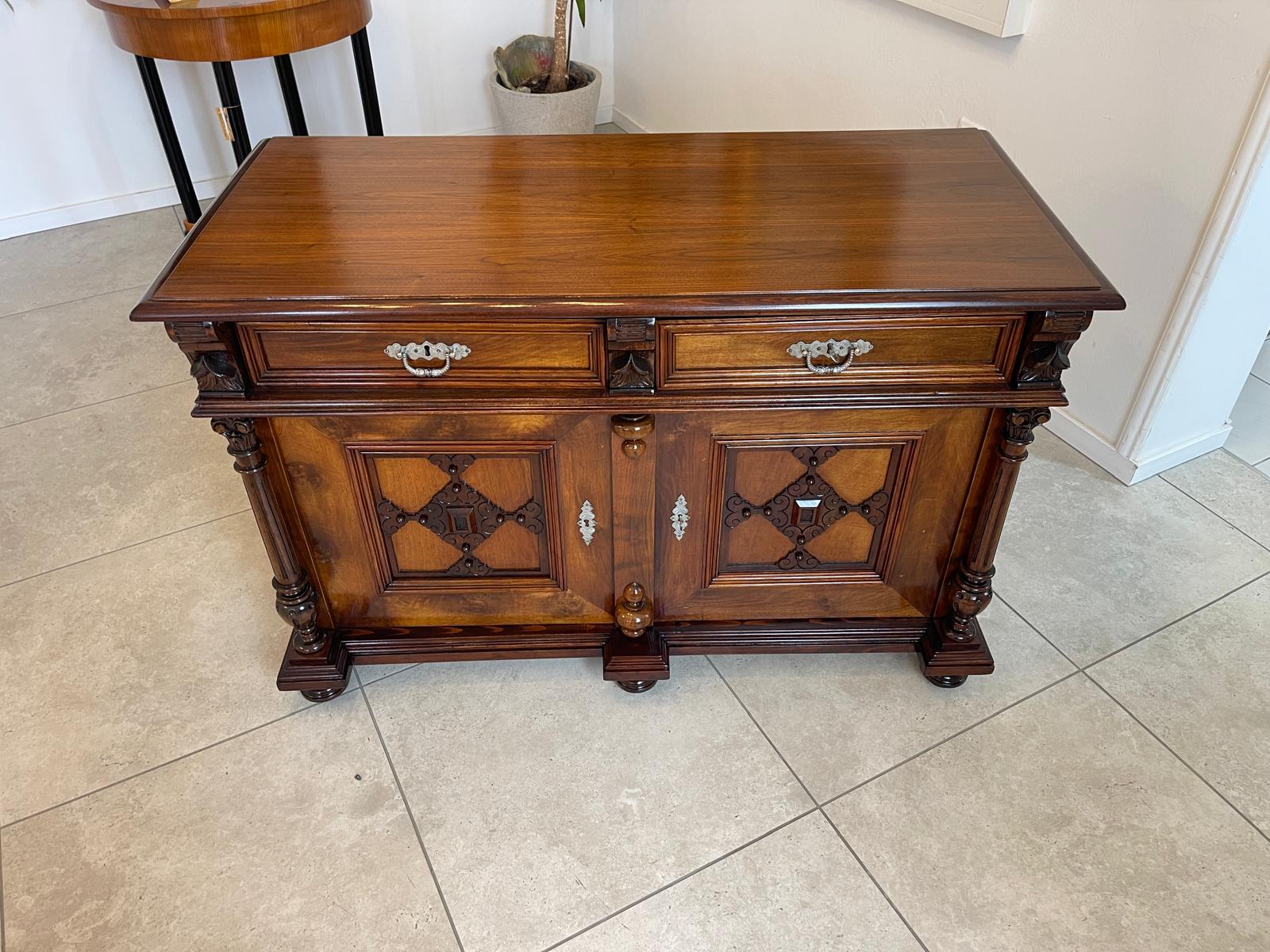 Sale Restaurierte Säulenanrichte Gründerzeit Anrichte Schrank Antiquität G1314