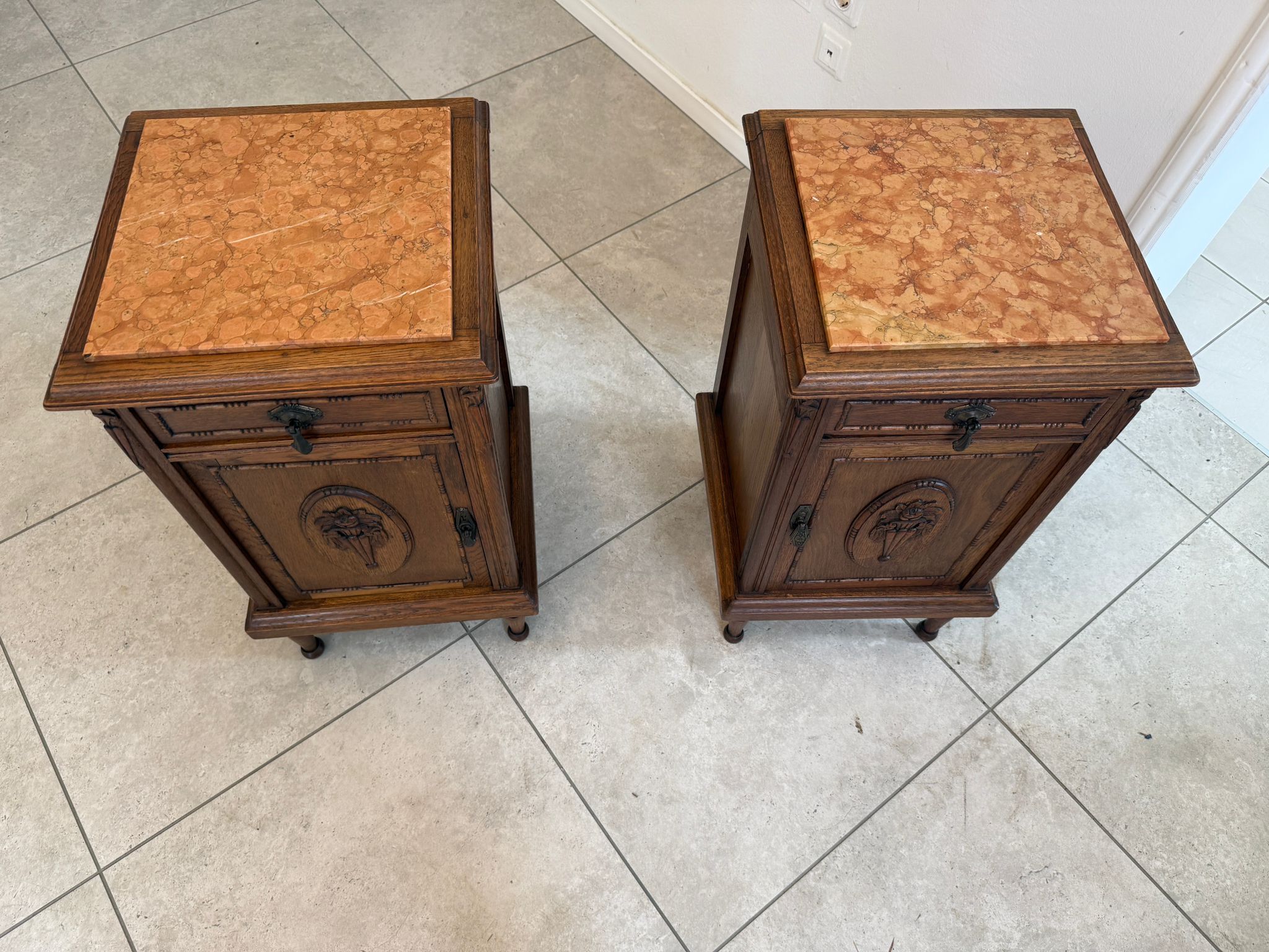 Jugendstil Kasterl Schrankerl Nachtkasterl 2 Stück D2282