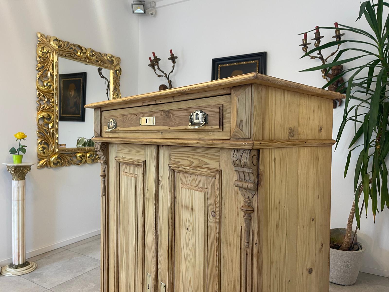 Biedermeier Bauernschrank Halbschrank Vertiko Gründerzeit G1350