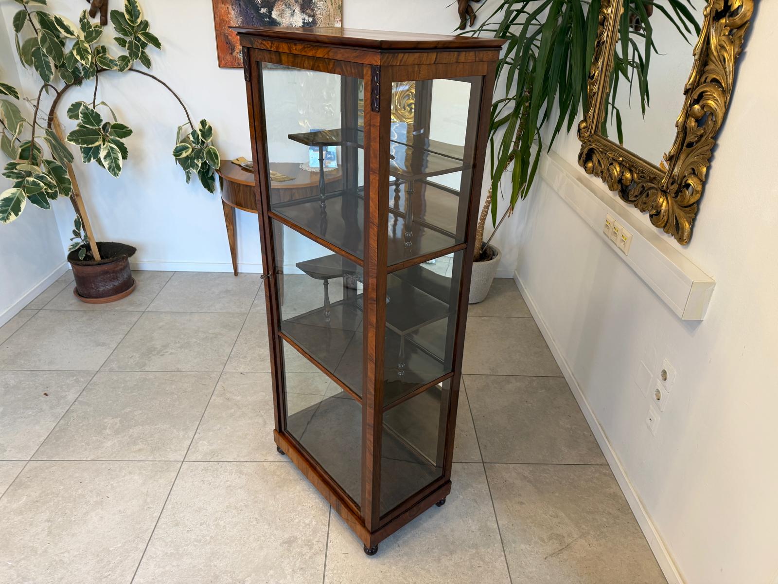 Antiquität Biedermeier Vitrine Bücherschrank Antiquität D1089