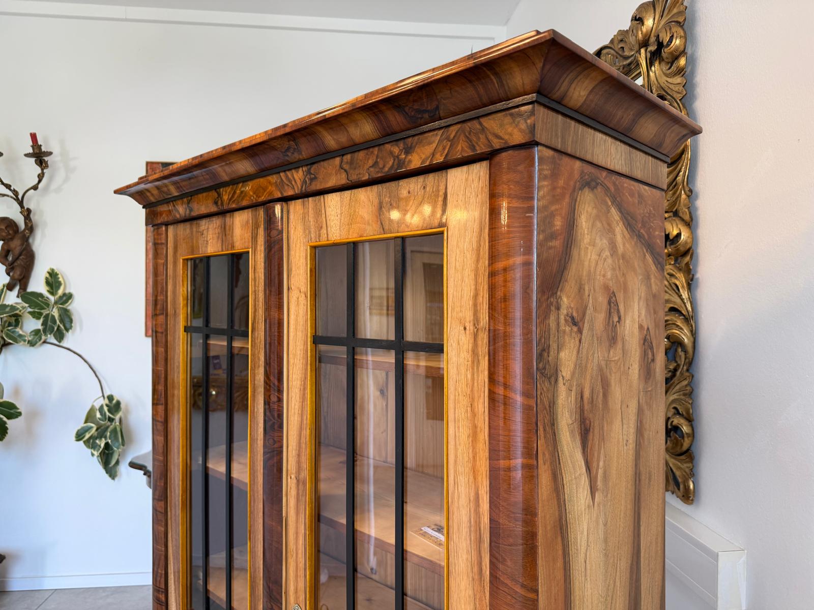 Biedermeier Vitrine Bücherschrank Glasschrank Antiquität D2371