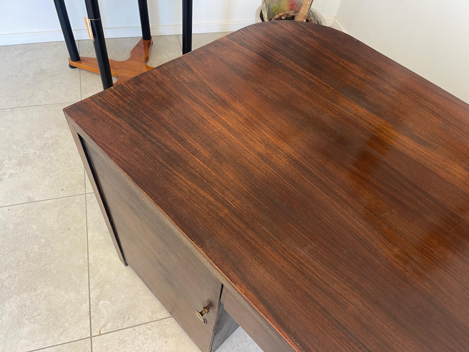 Art Deco Sekretär Büroschreibtisch mit Wurzelholzmaserung G1305