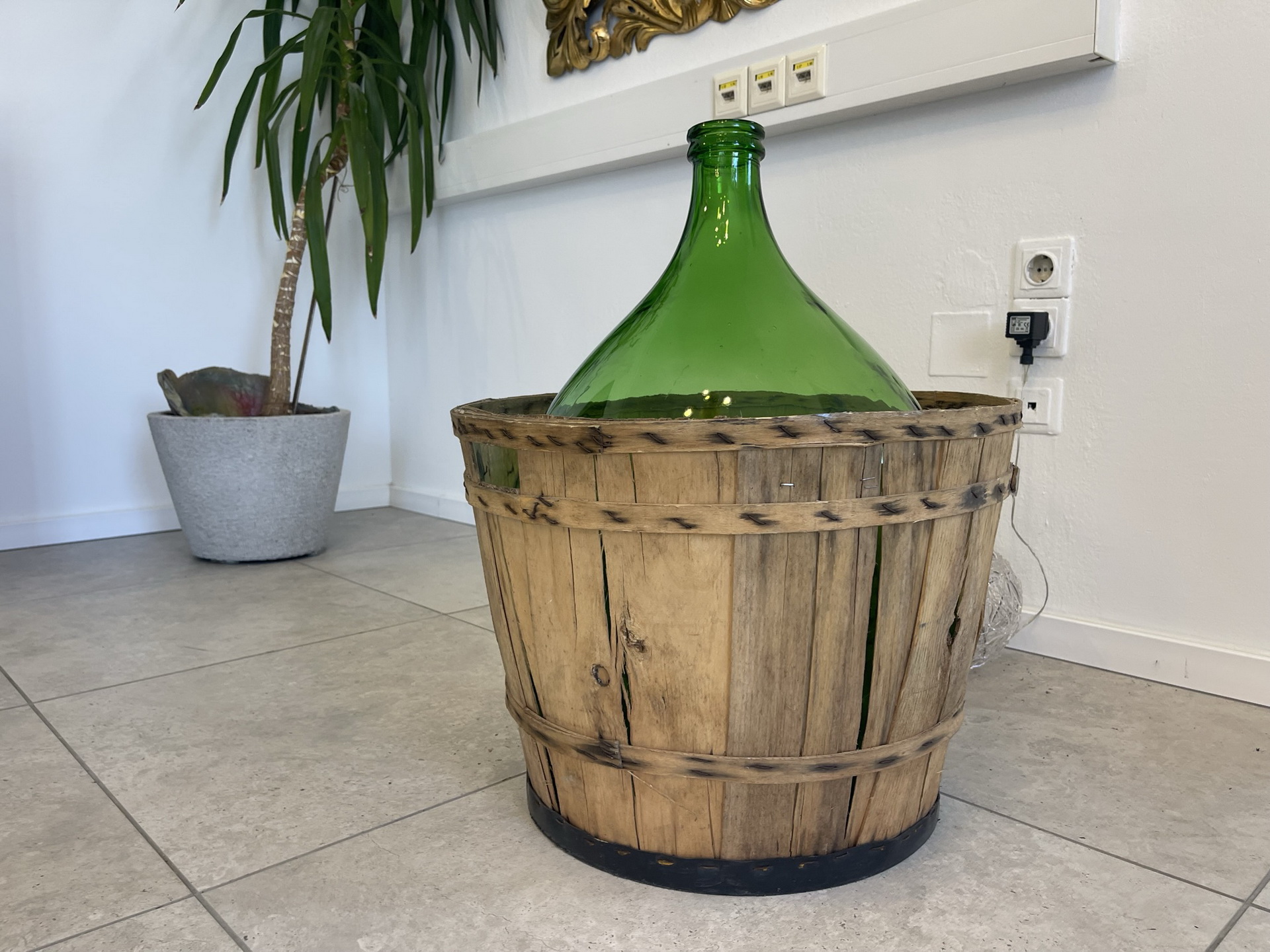 bauernstube_172 Alte Ballonflasche Weinballon, Gärballon, Ballonflasche B1744Fl
