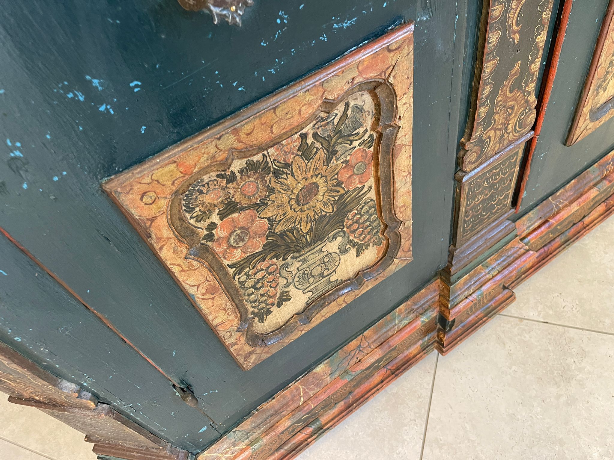 Bayrischer Bauernschrank Schrank Handbemalt A5498