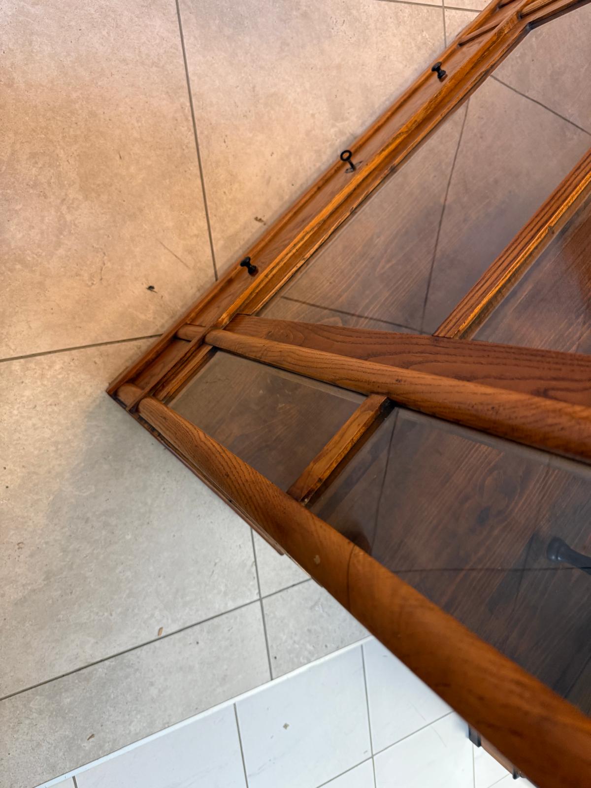 Restaurierte Spätbiedermeier Vitrine Bücherschrank Glasschrank Antiquität D2278