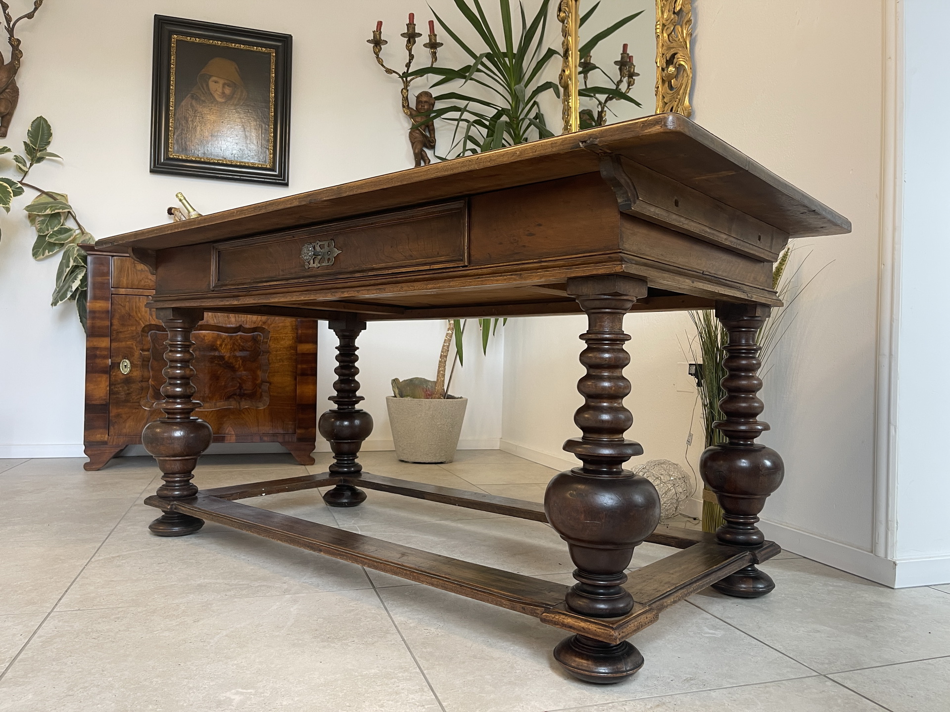IMG_4625L3sJRIyy4ggGu Traum Barock Tisch Antik Tafeltisch aus Ulmenholz - Original A4226