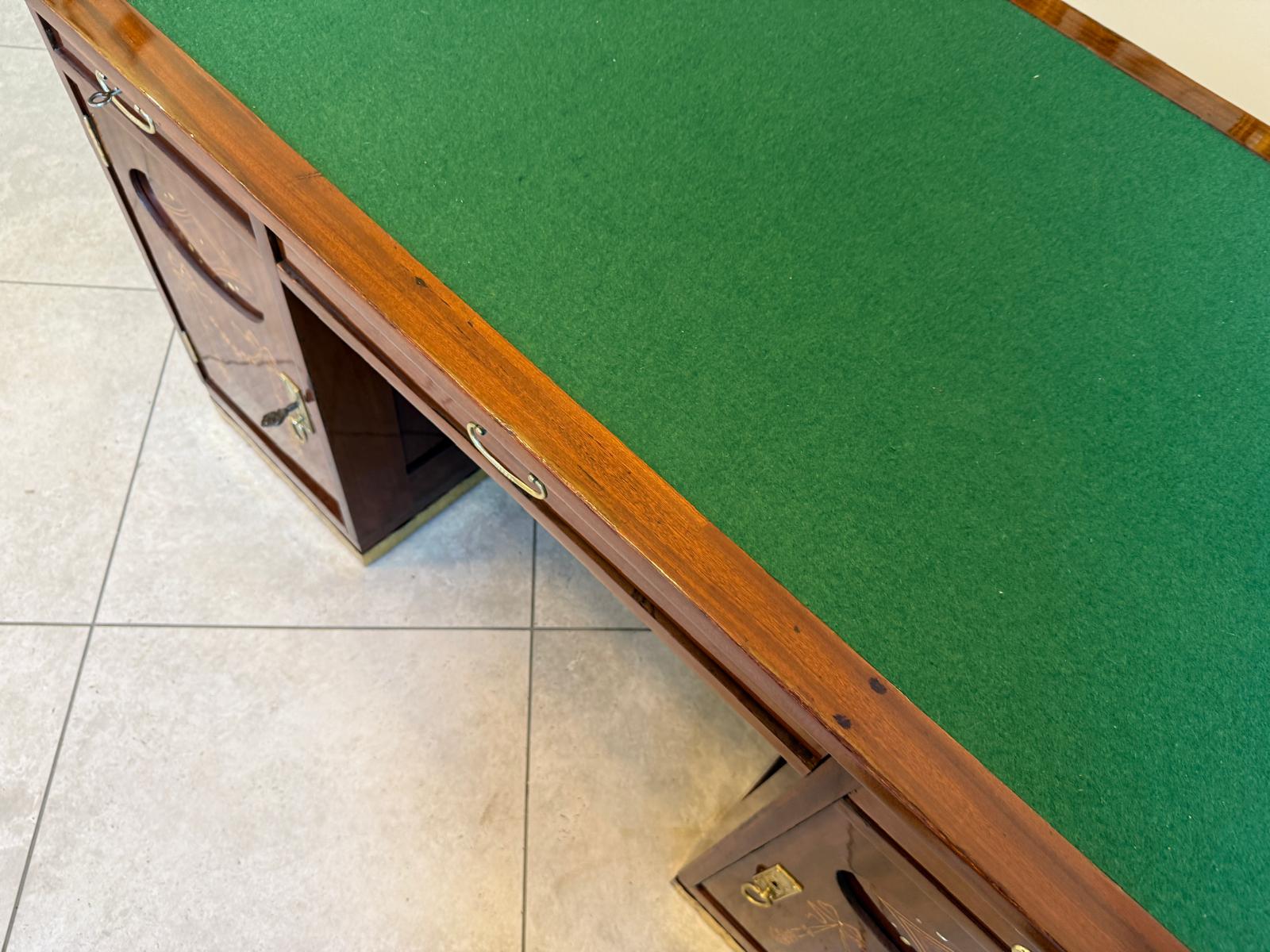 Originaler Jugendstil Schreibtisch Sekretär Freisteher Antiquität D1216