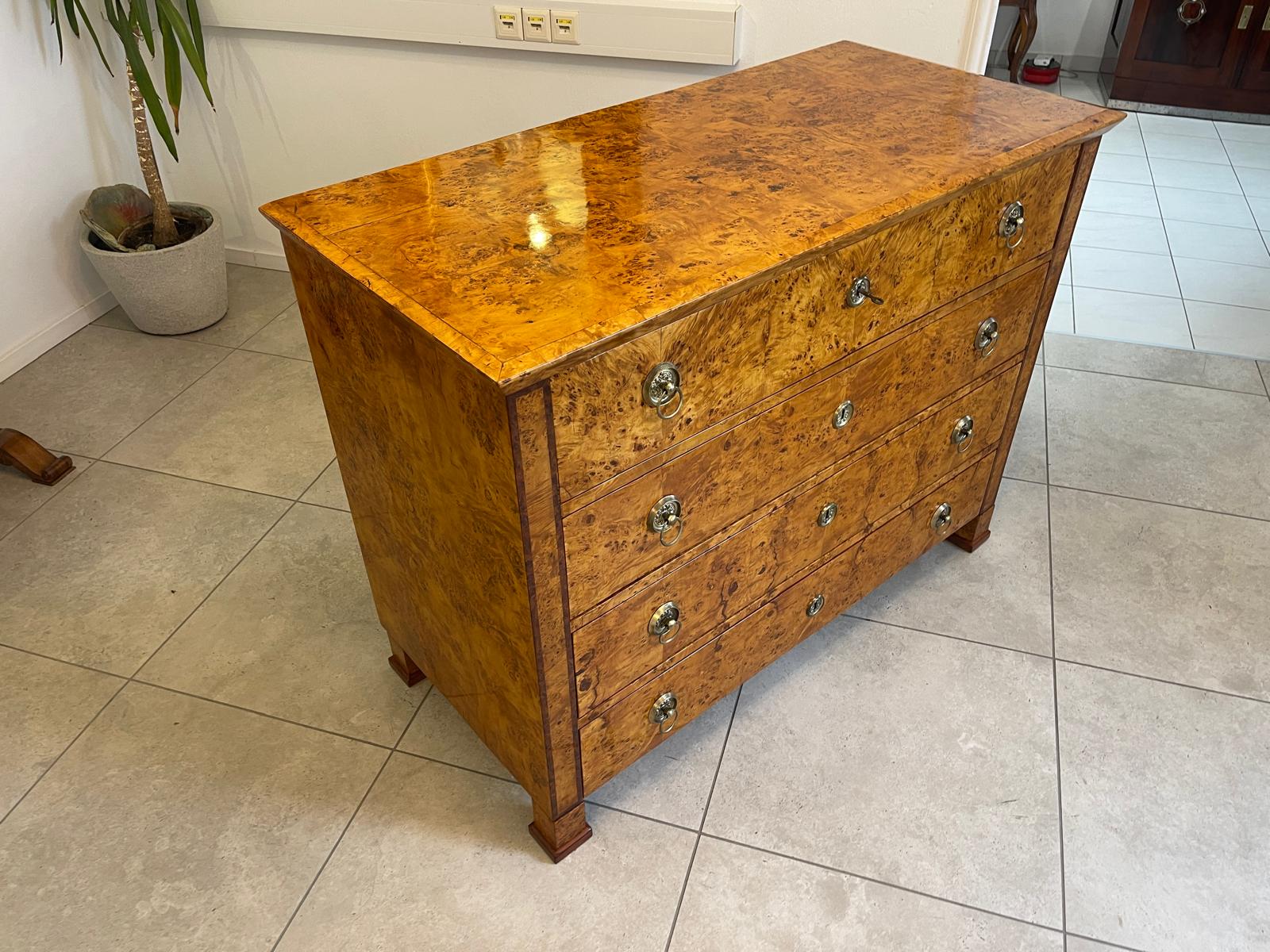 Restaurierte Biedermeier Schreibkommode Sekretär Nussholz Antiquität G1506