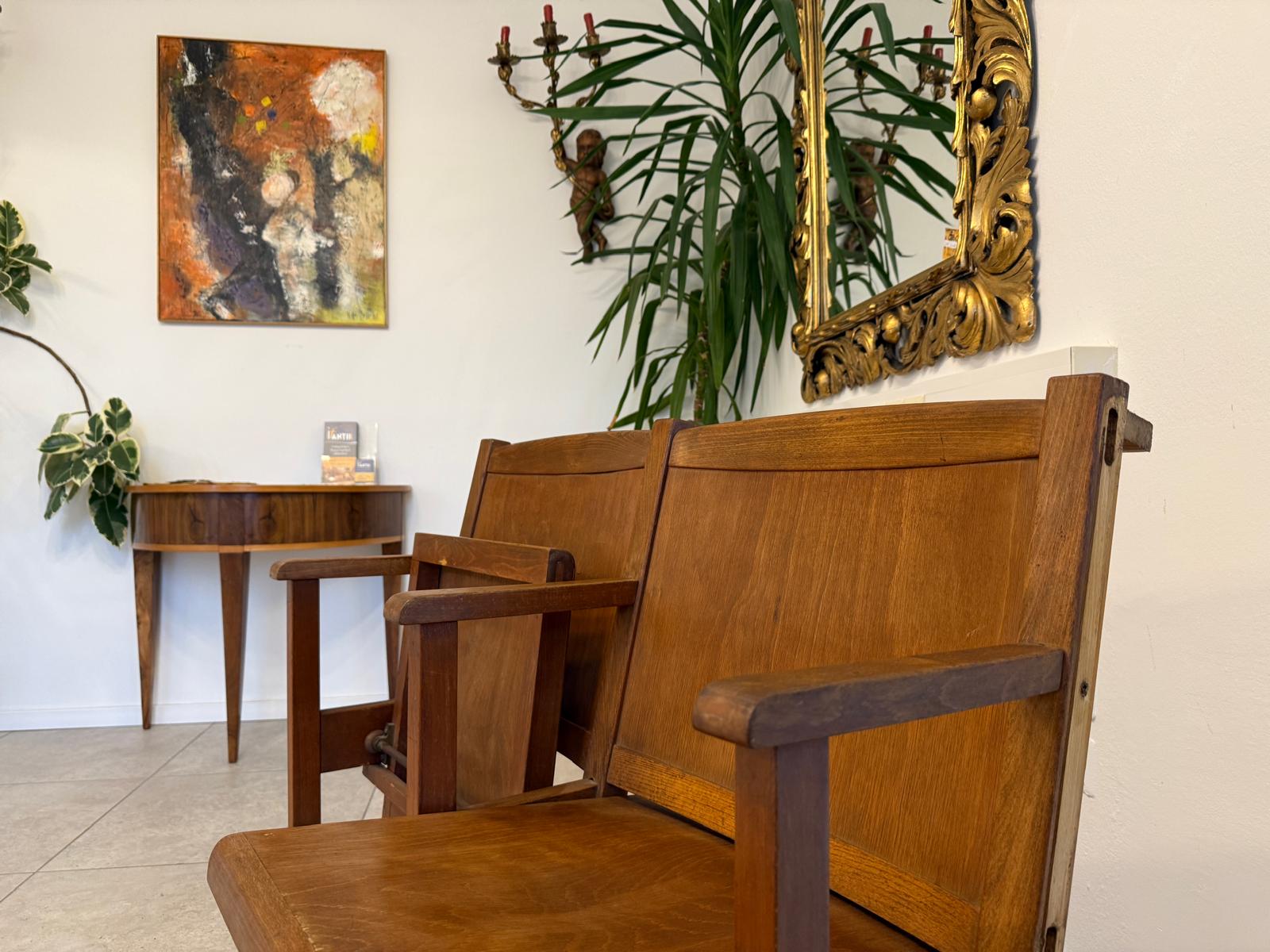 Original Wiener Kinosessel 2er Sitz Klappstuhl Stuhl Nostalgie G2265-1