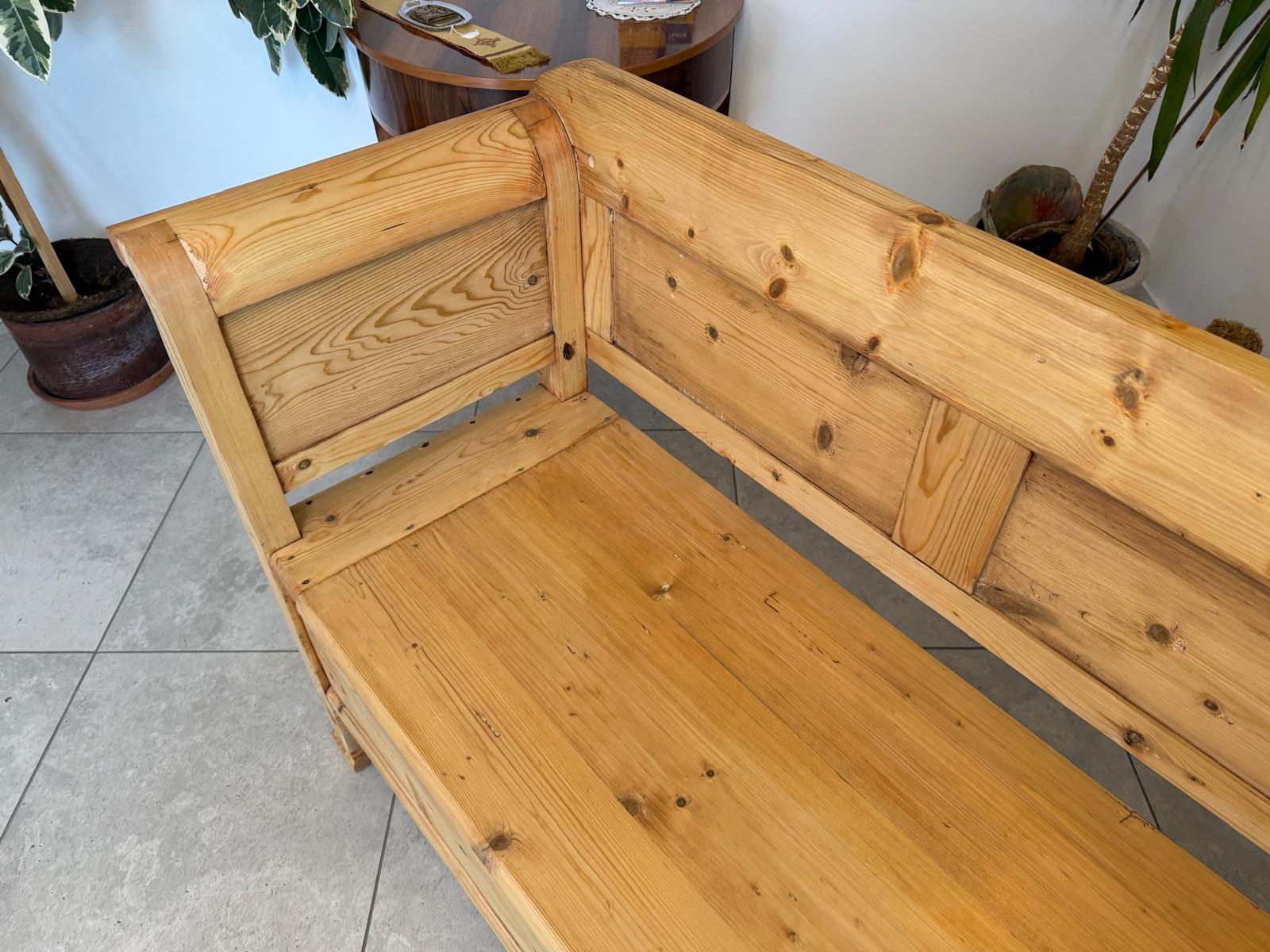 Sale Provinzielle Biedermeier Truhenbank Landhausbank G2296