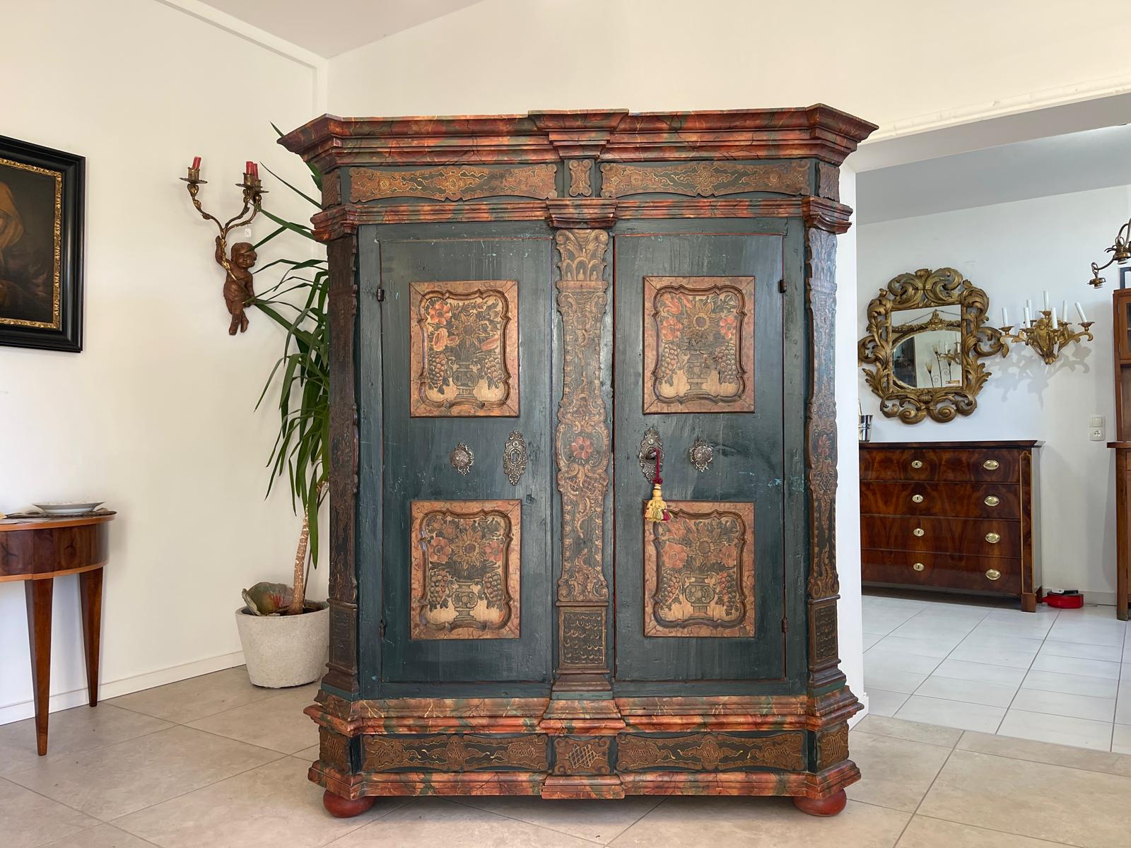 Bayrischer Bauernschrank Schrank Handbemalt A5498