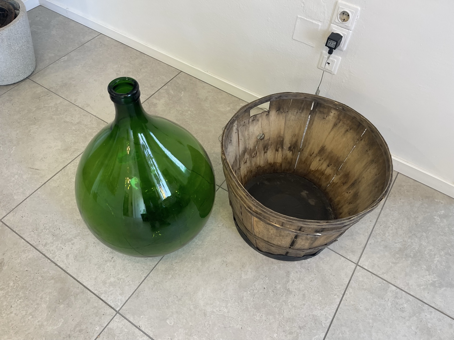 bauernstube_951JyHKEI63YhFe Alte Ballonflasche Weinballon, Gärballon, Ballonflasche B1736Fl