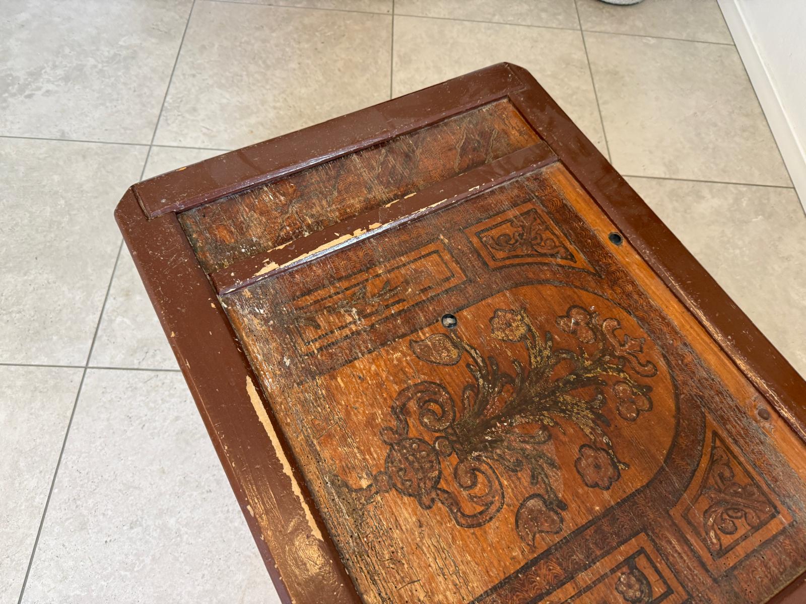 Truhe Landhaustruhe Bauerntruhe Biedermeier Truhe Handbemalt D2319