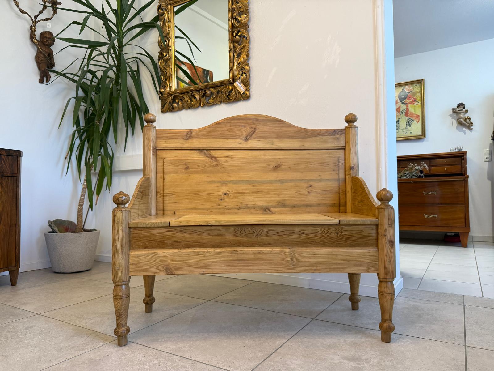 Zierliche Gründerzeit Bank Bankerl Sitzbank Holzbankerl  G1928