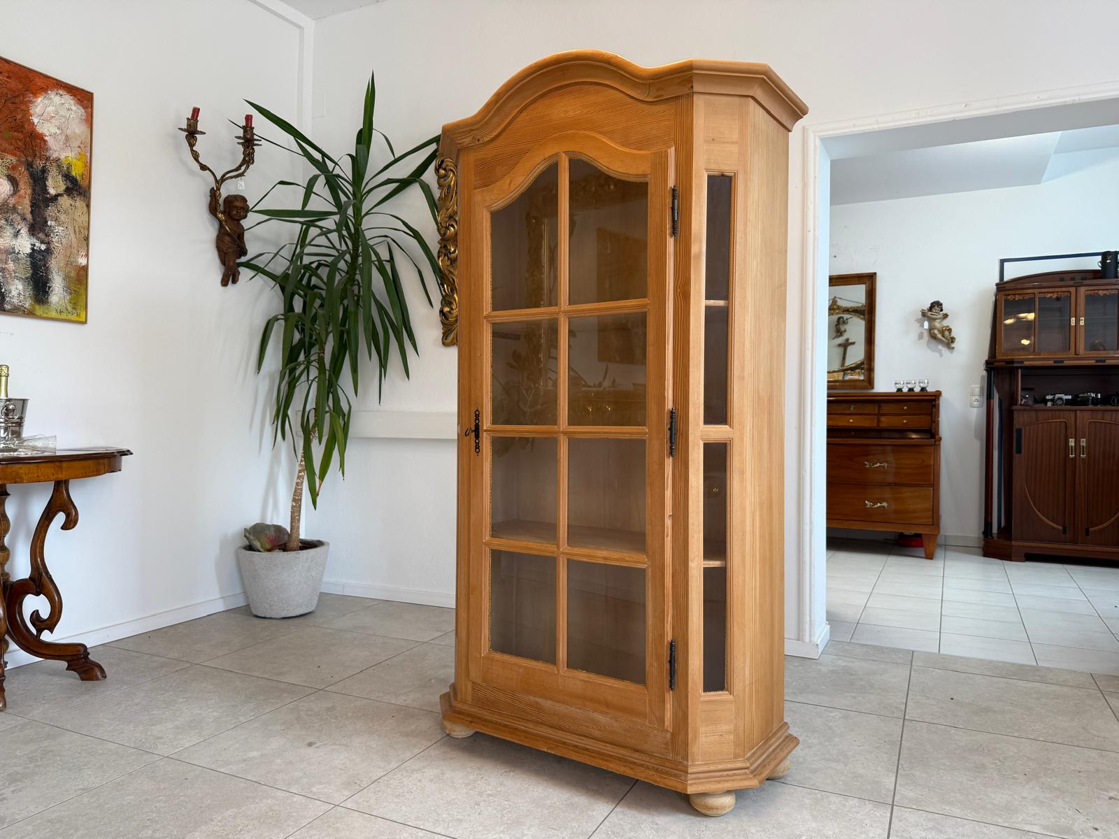 Bäuerlicher Vitrinenschrank Glasschrank Bauernschrank Vitrine - G1719