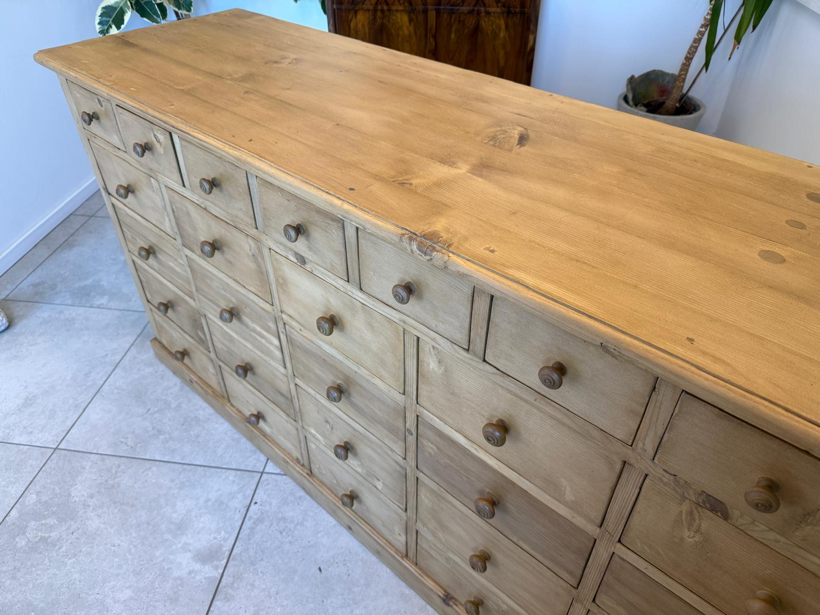 Restaurierte 21 Laden Biedermeier Kommode Ladenkommode Bauernmöbel G2039