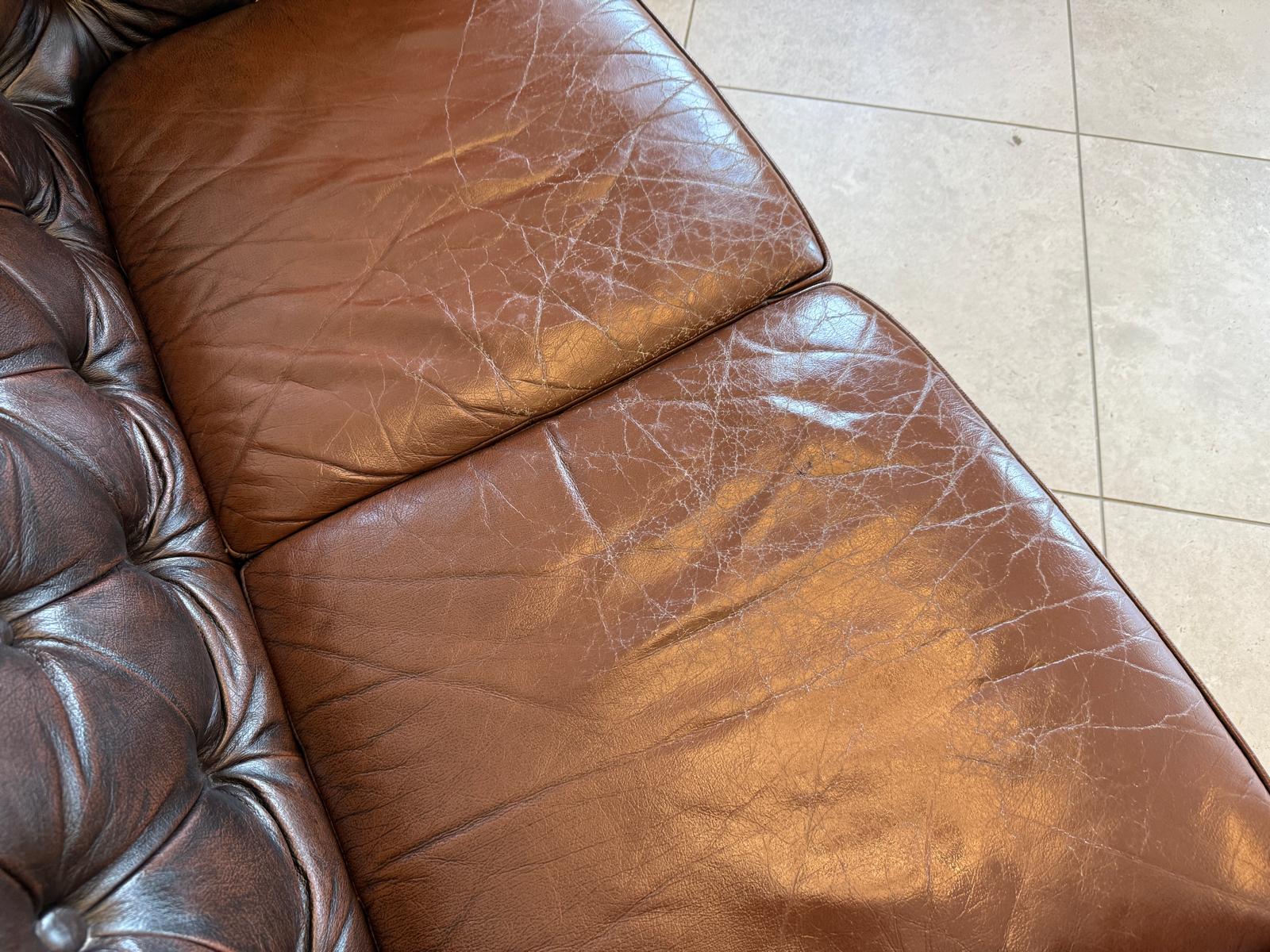 Chesterfield 2er Clubsofa Diwan Couch Zigarrenbraun G1831