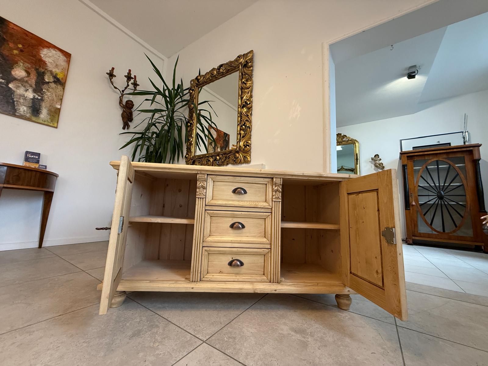 Apothekenschrank 3 Ladenkommode Ladenschrank Weichholz G2306