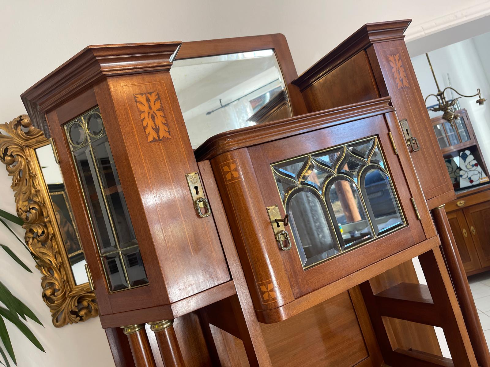 Traum Jugendstil Kredenz Bücherschrank Antiquität G1100