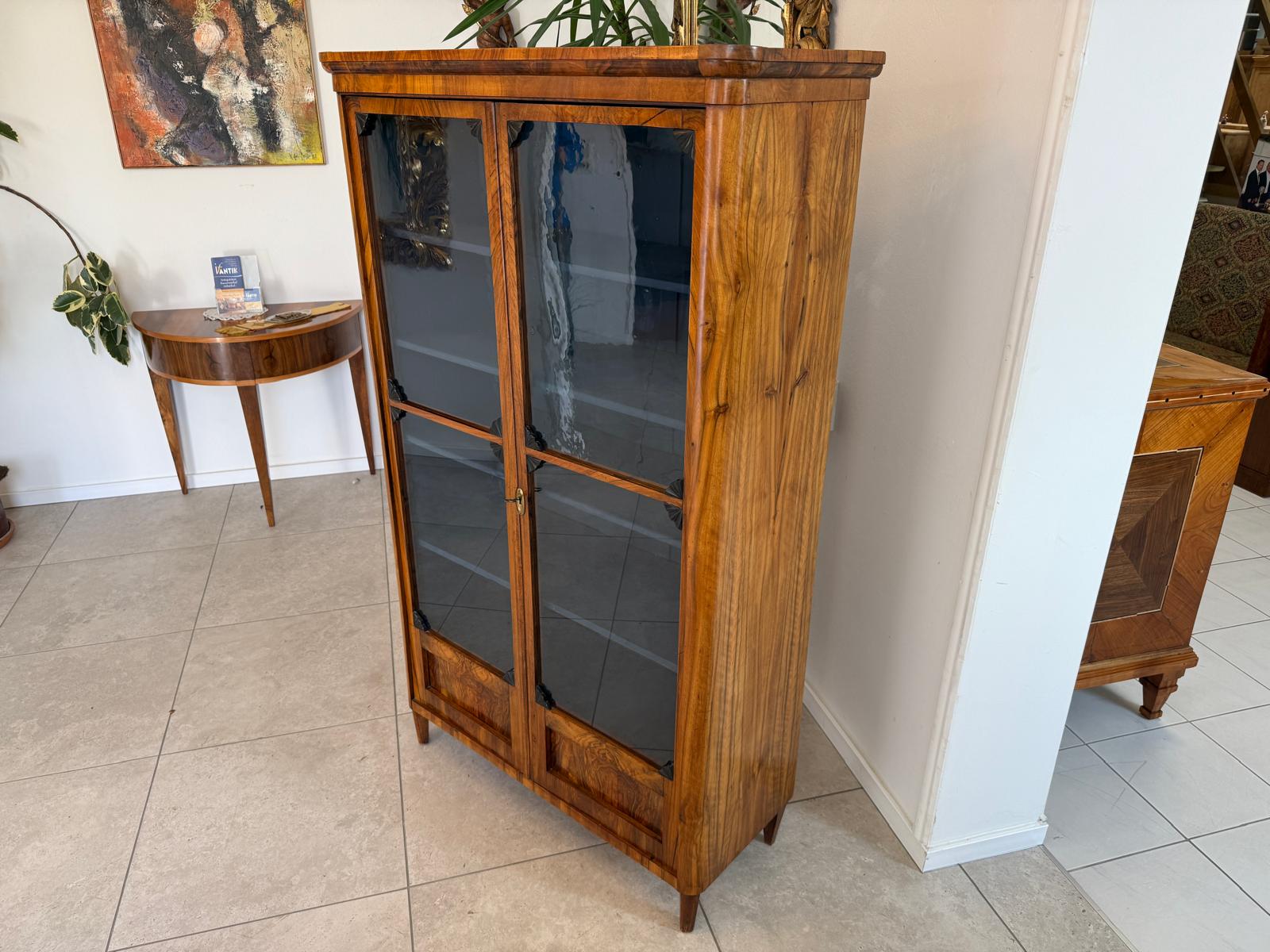 Originale Biedermeier Vitrine Bücherschrank Glasschrank G2145