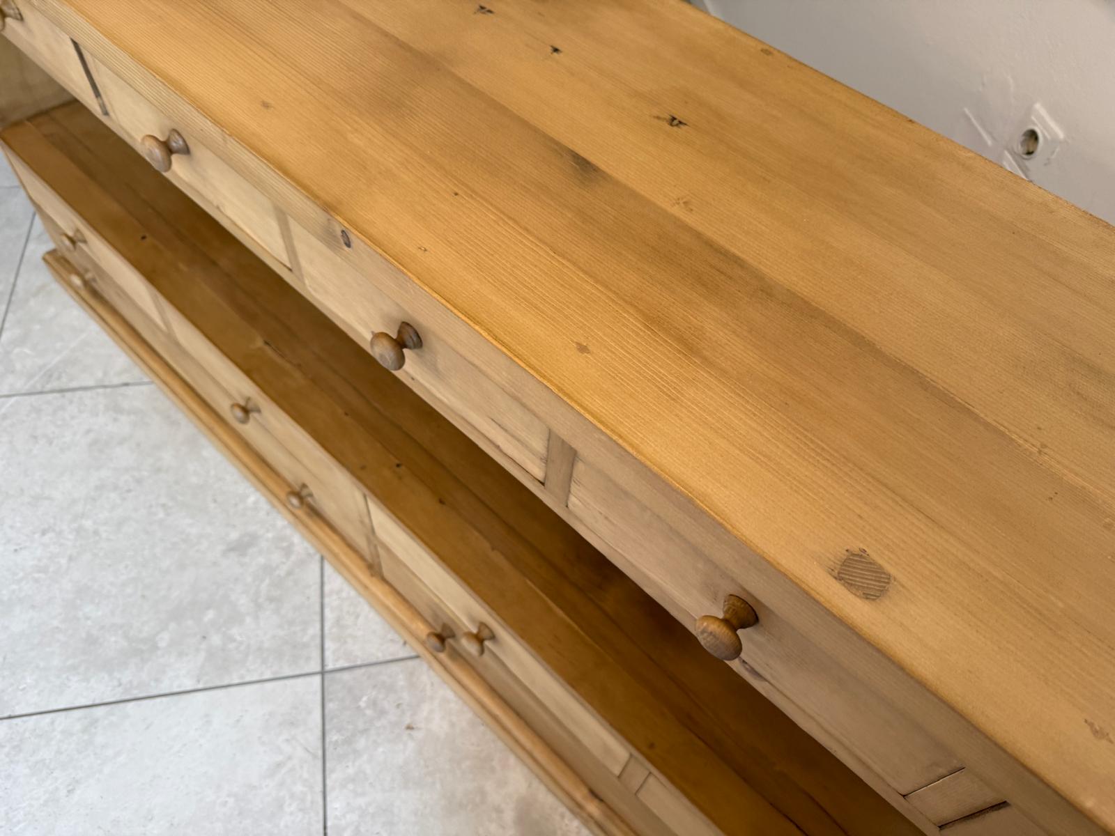 SALE Bäuerliche 12 Laden Kommode Anrichte Sideboard Weichholz G2073