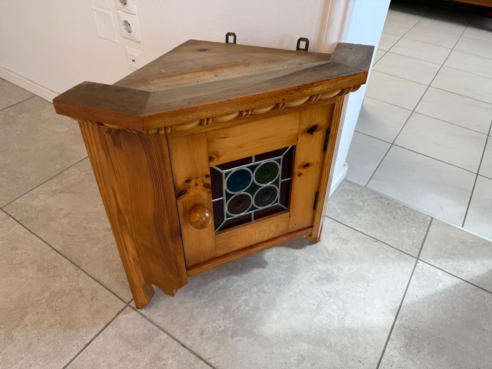 Bäuerliches Eckkasterl Bauernkasterl Eckregal Zirbenholz  Möbel G1858