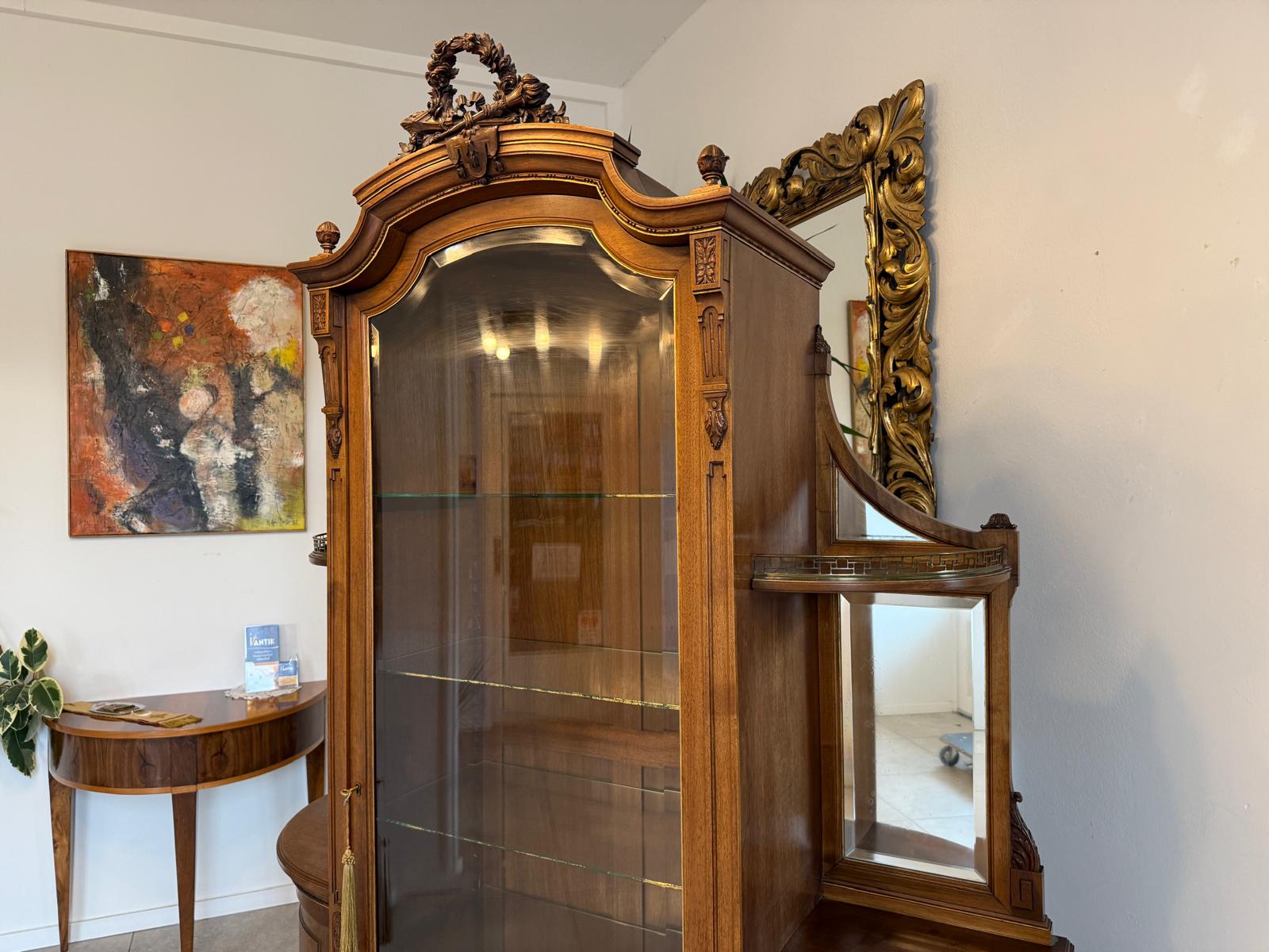 SALE Gründerzeit Vitrine Bücherschrank Sammlervitrine Antiquität G2254